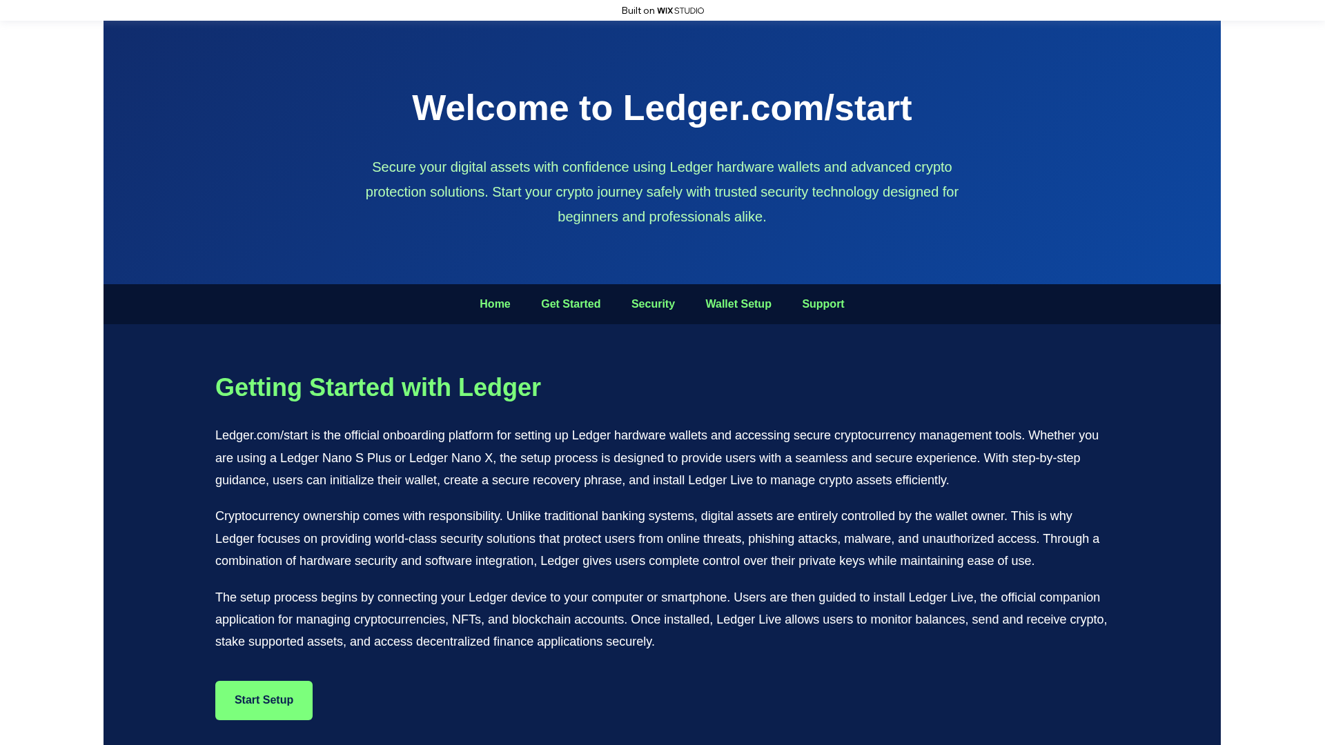 Screenshot of startlgr-io.wixstudio.com