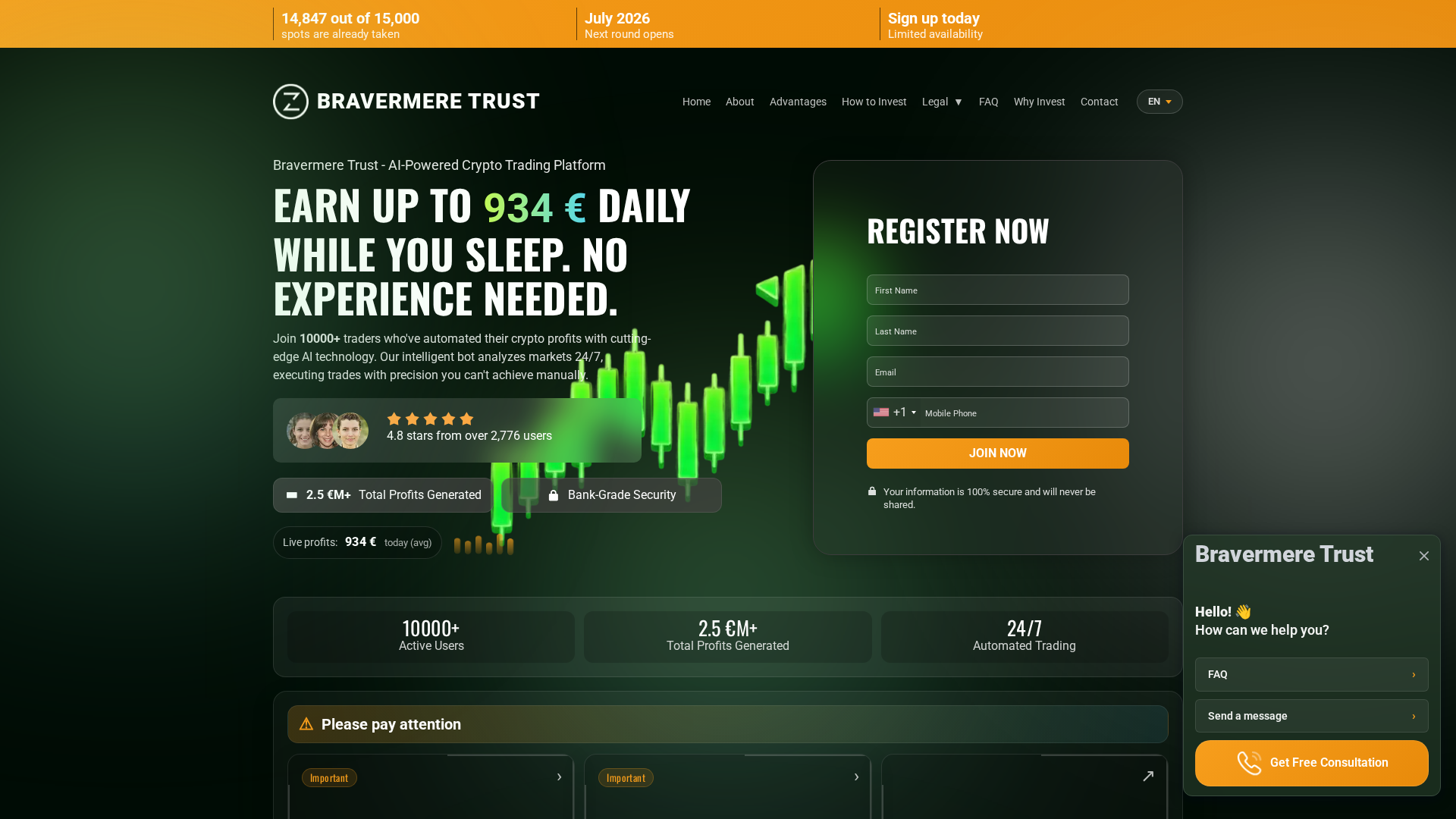 Screenshot of bravermere-trust.net