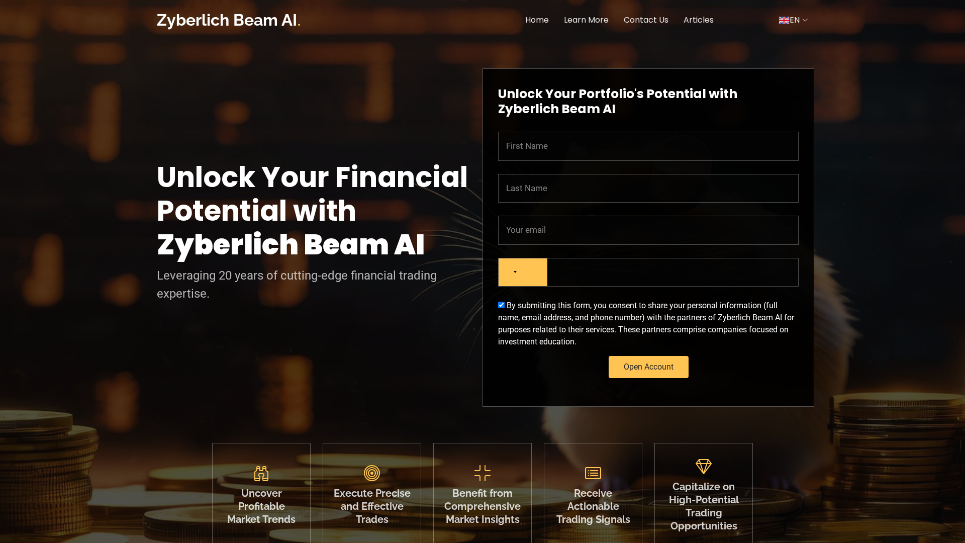 Screenshot of thezyberlichbeam-ai.org