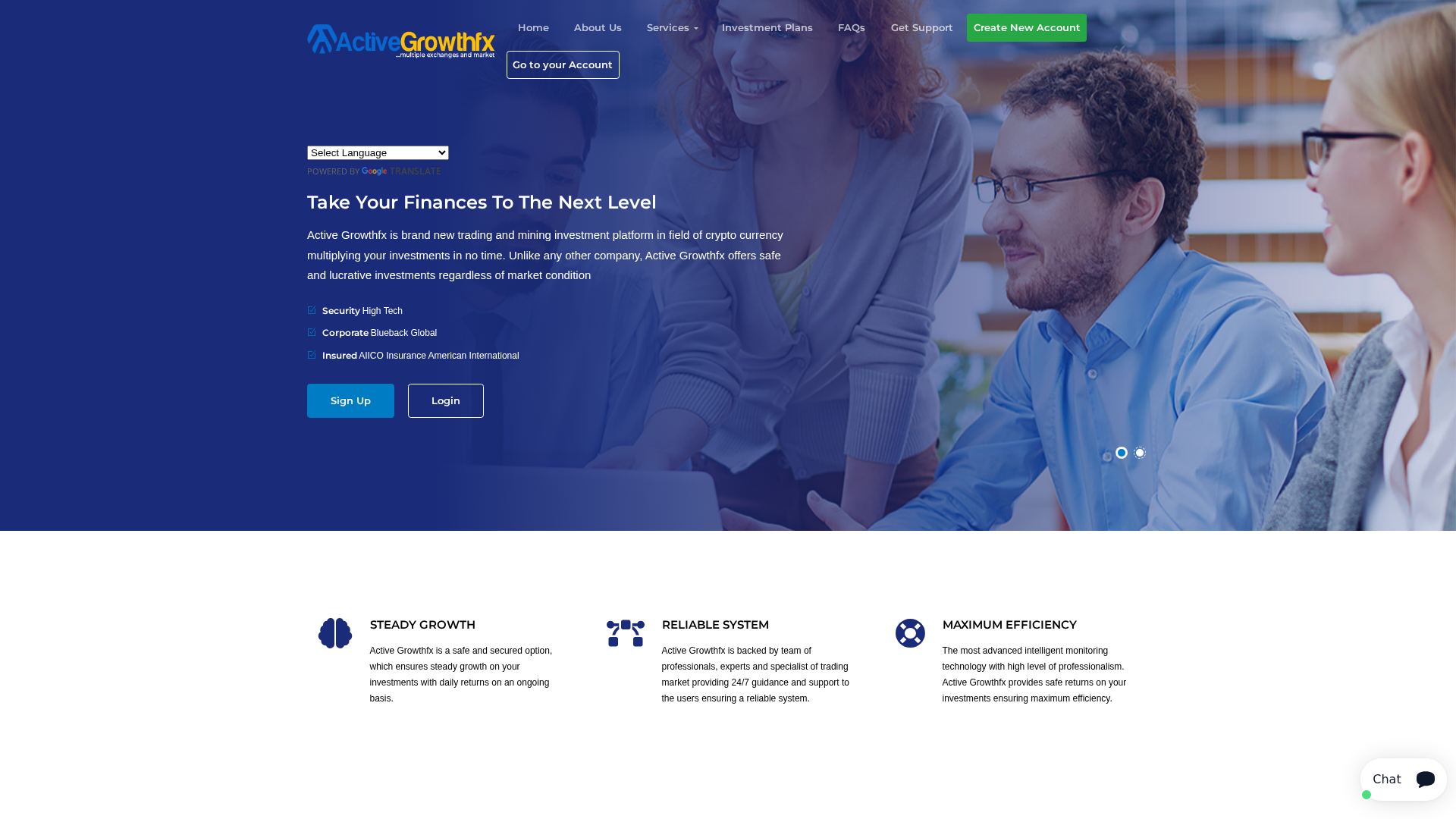 Screenshot of activegrowthsfx.com
