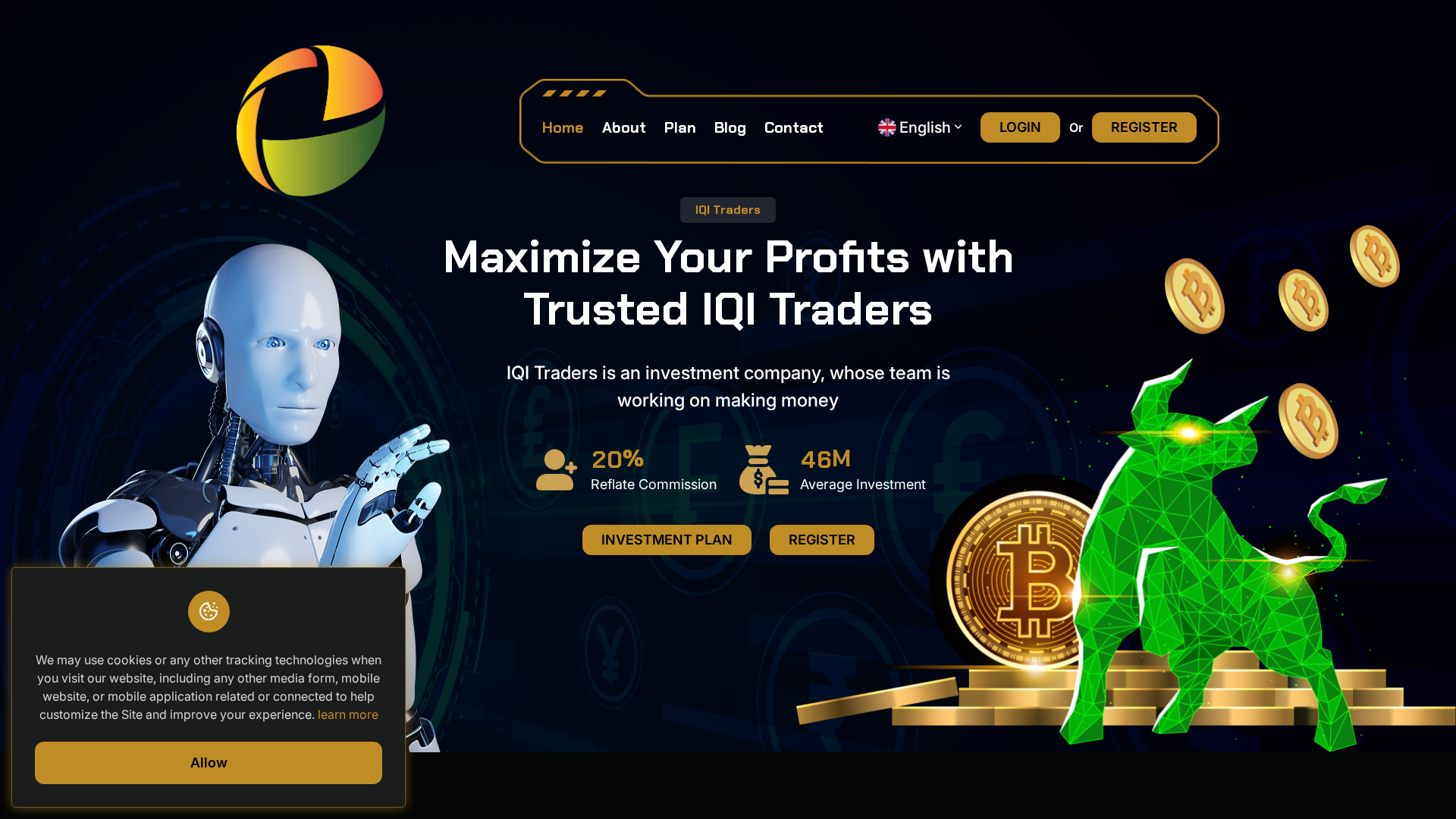 Screenshot of iqitrader.com