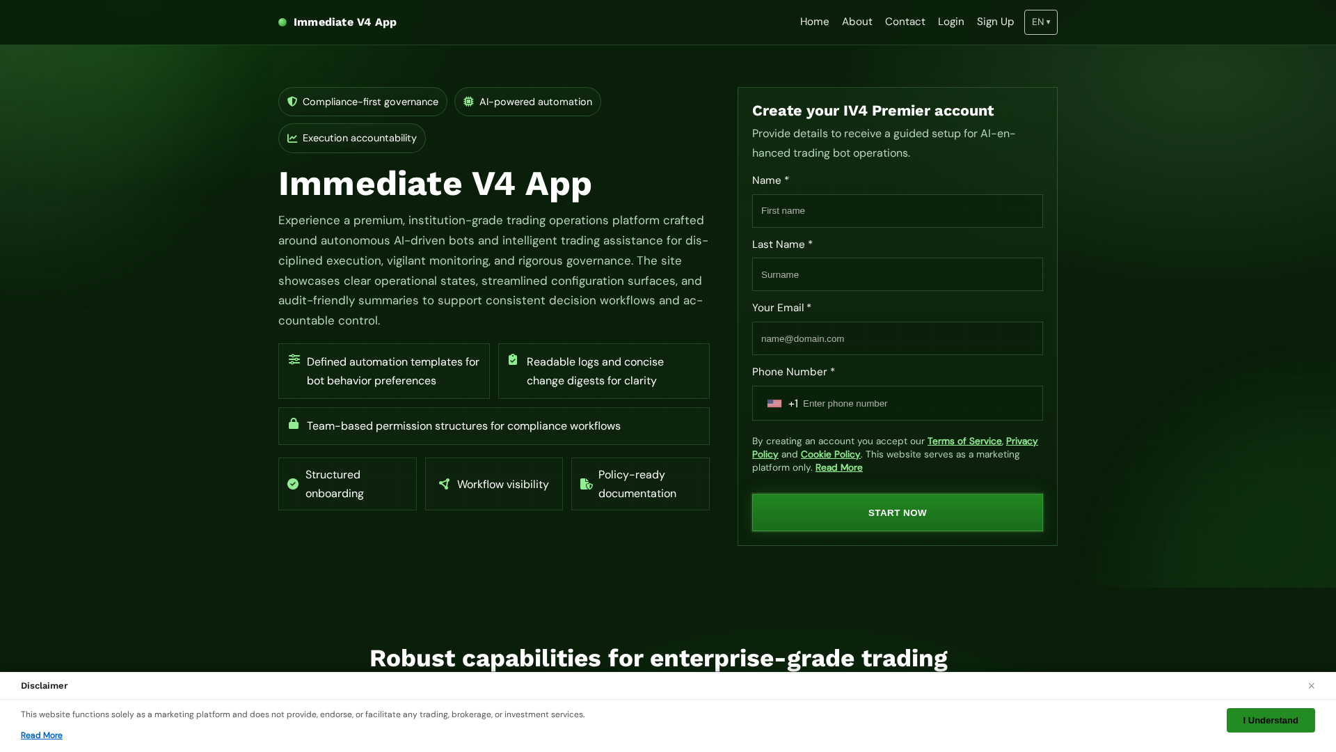 Screenshot of immediatev4apppro.com