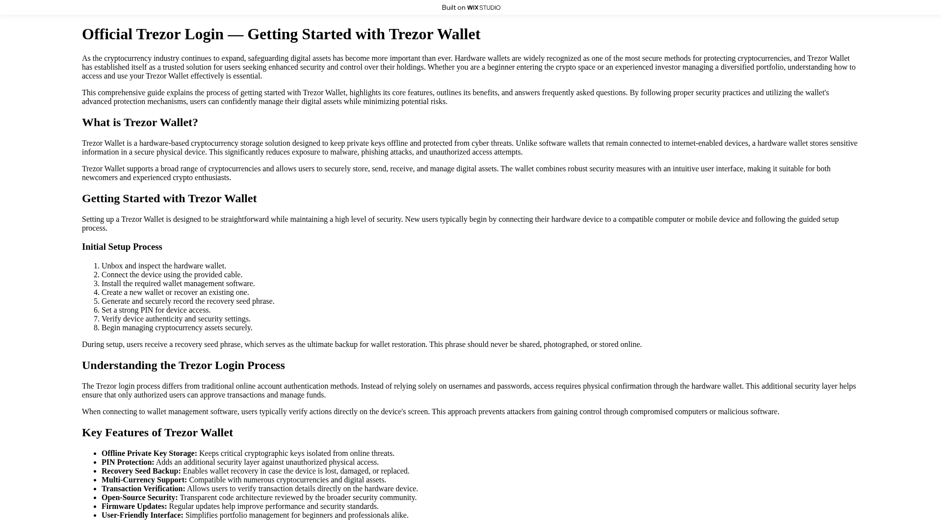 Screenshot of terser-logn.wixstudio.com