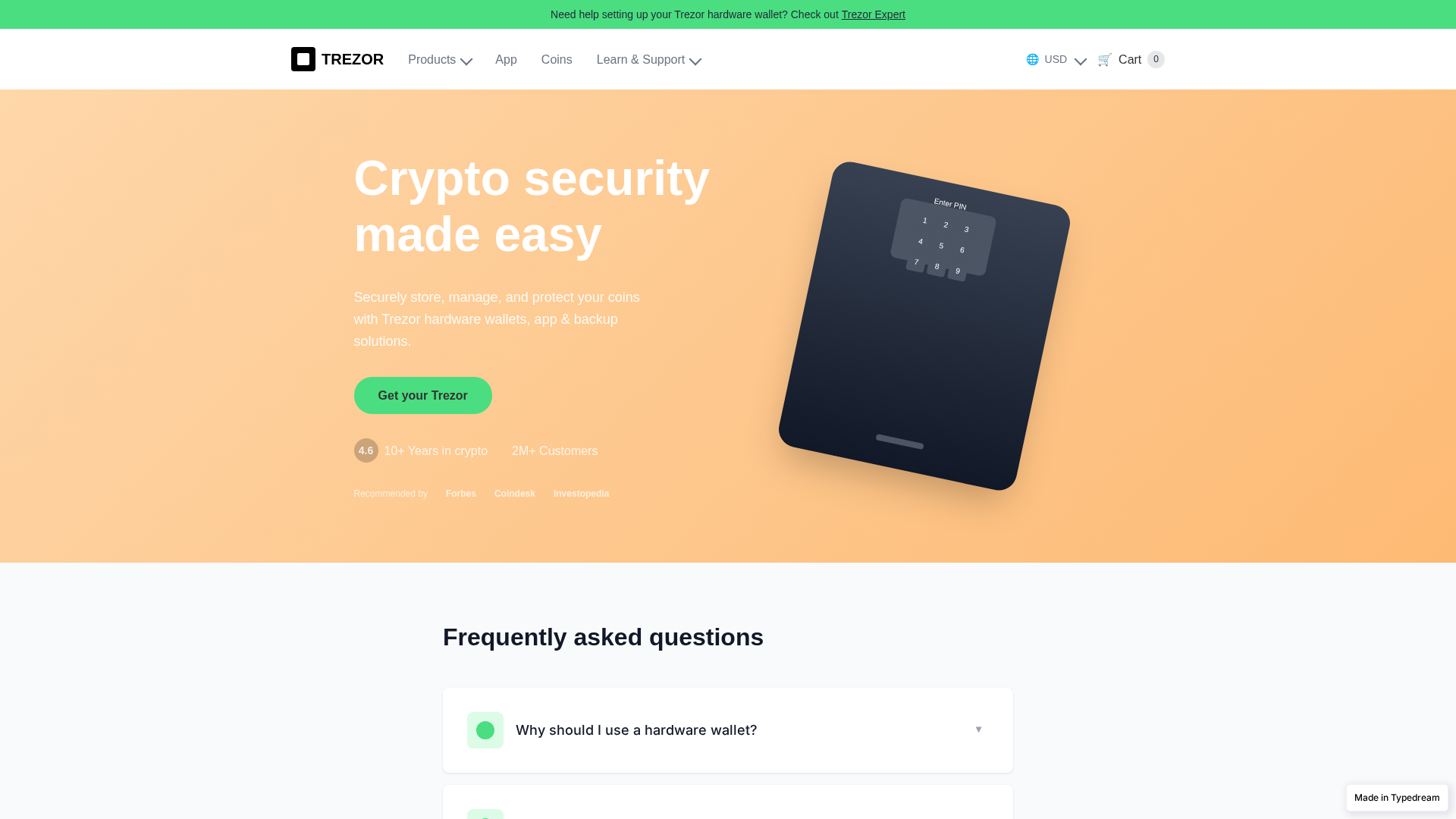 Screenshot of trzor-bridge-auth.typedream.app