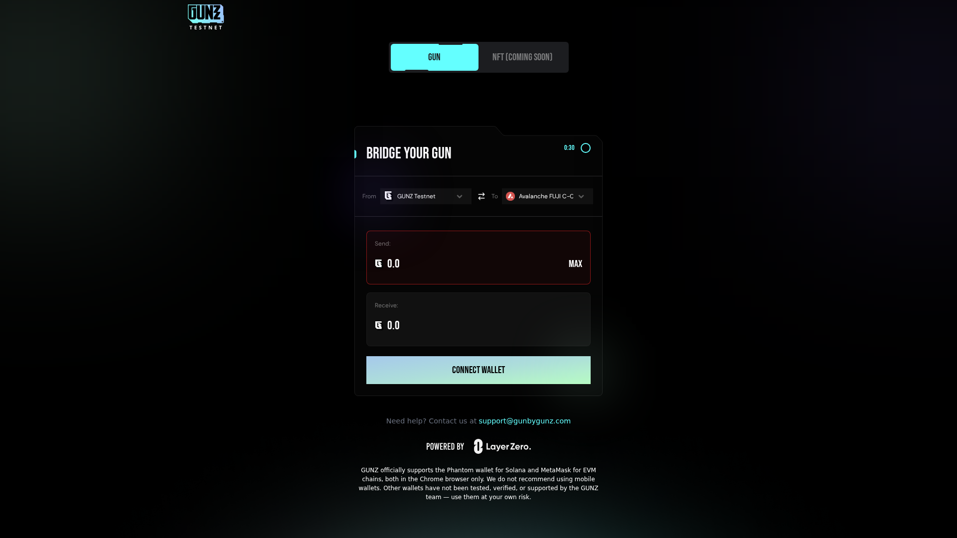 Screenshot of base-bridge.gunz.dev