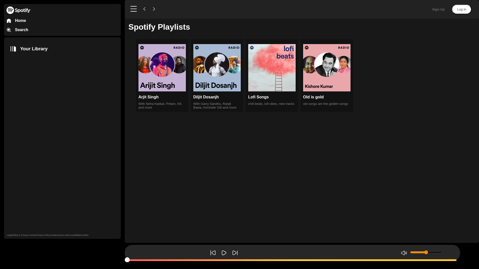 Screenshot of spotify-rsg.netlify.app