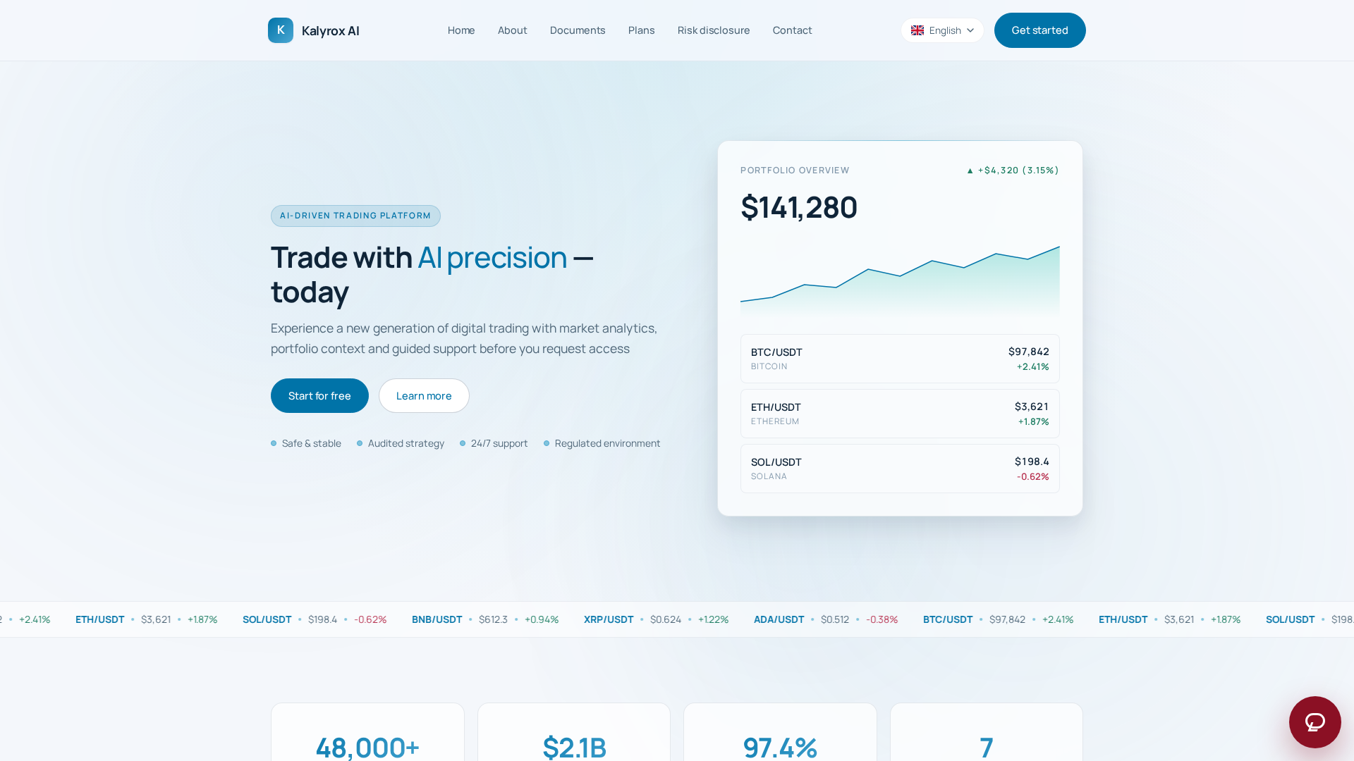 Screenshot of kalyrox-ai.co.za