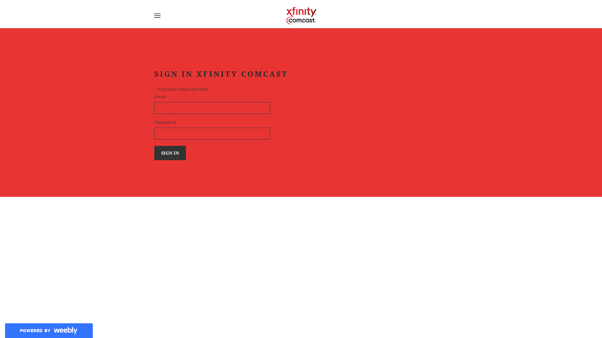 Screenshot of comcastonlinelogin.weebly.com