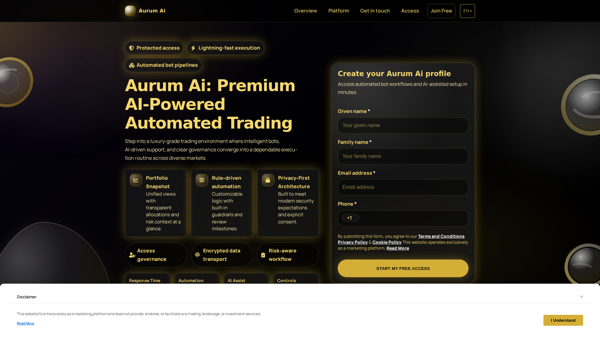 Screenshot of aurum-ai.digital