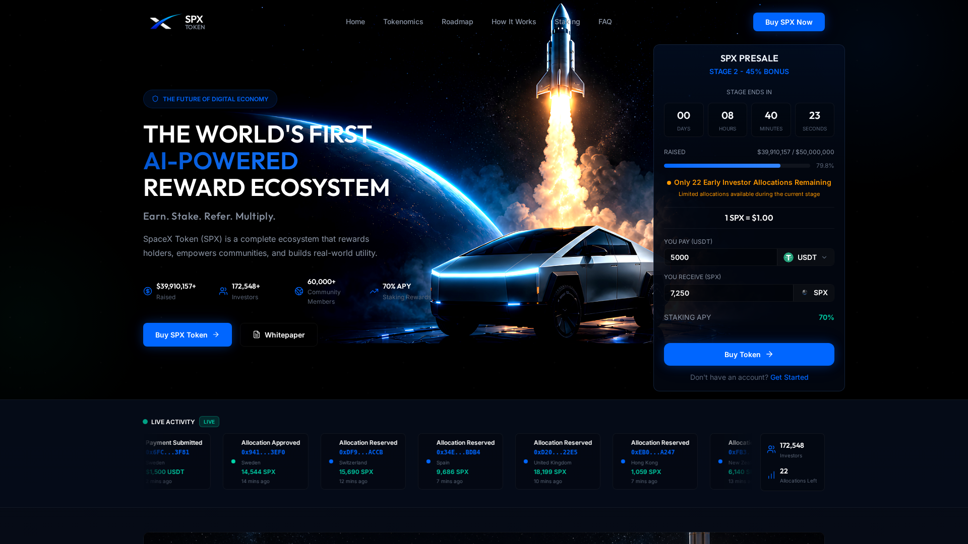 Screenshot of spxofficial.com
