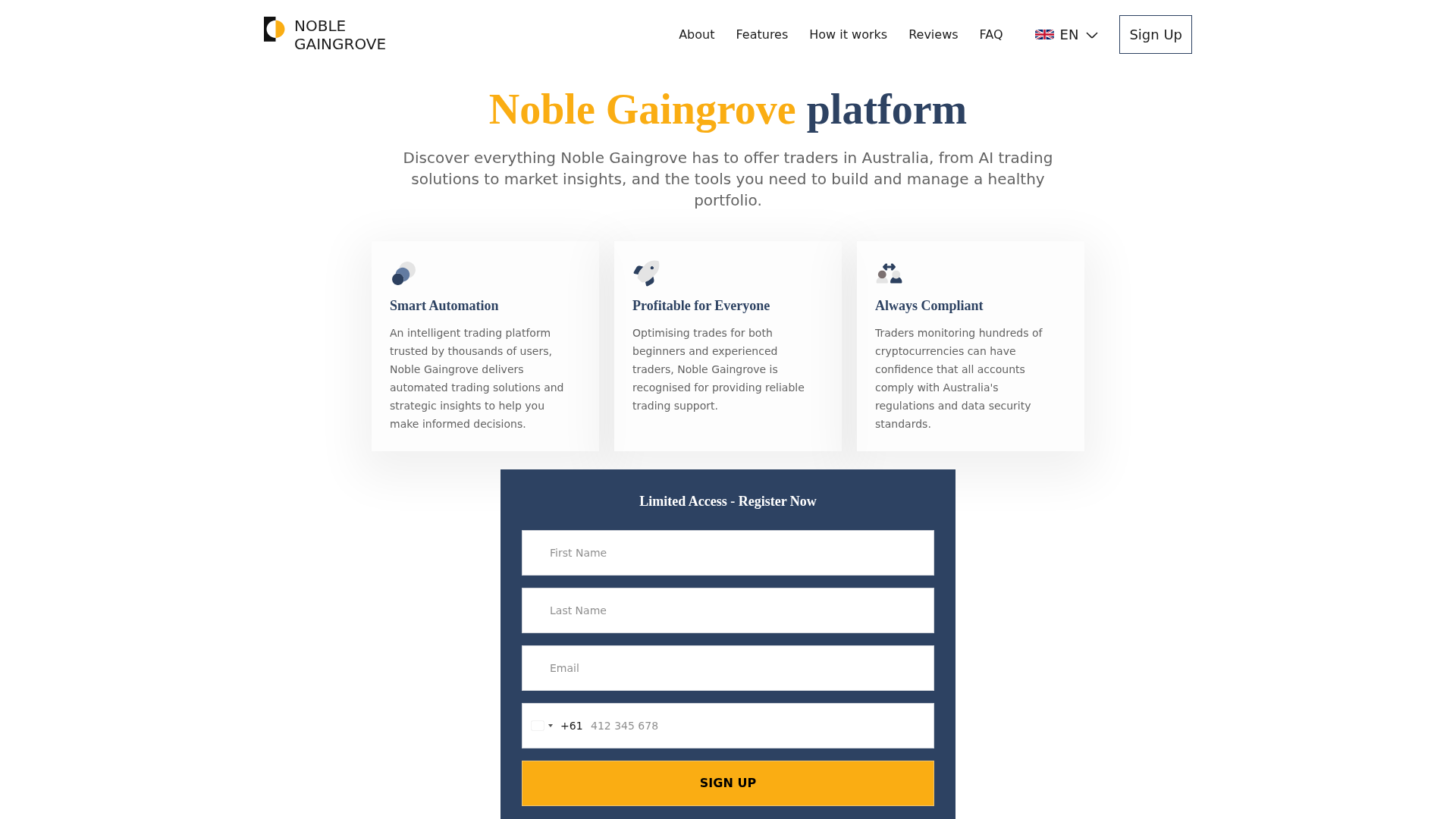Screenshot of noble-gaingrove.com