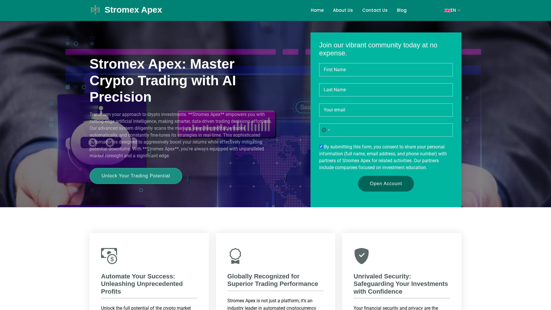 Screenshot of thestromexapex.org