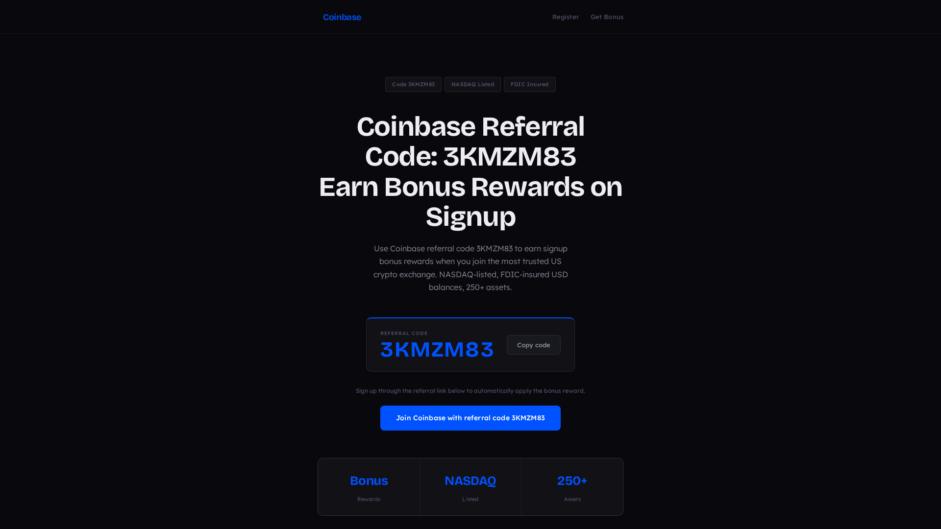 Screenshot of www.coinbase-referral-code.vercel.app
