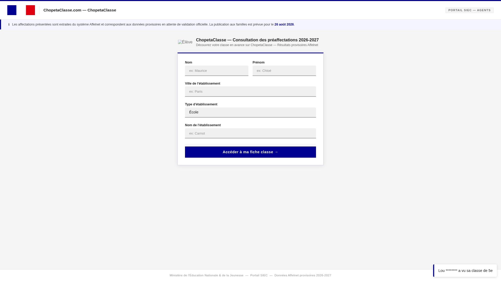 Screenshot of chopetaclasse.com