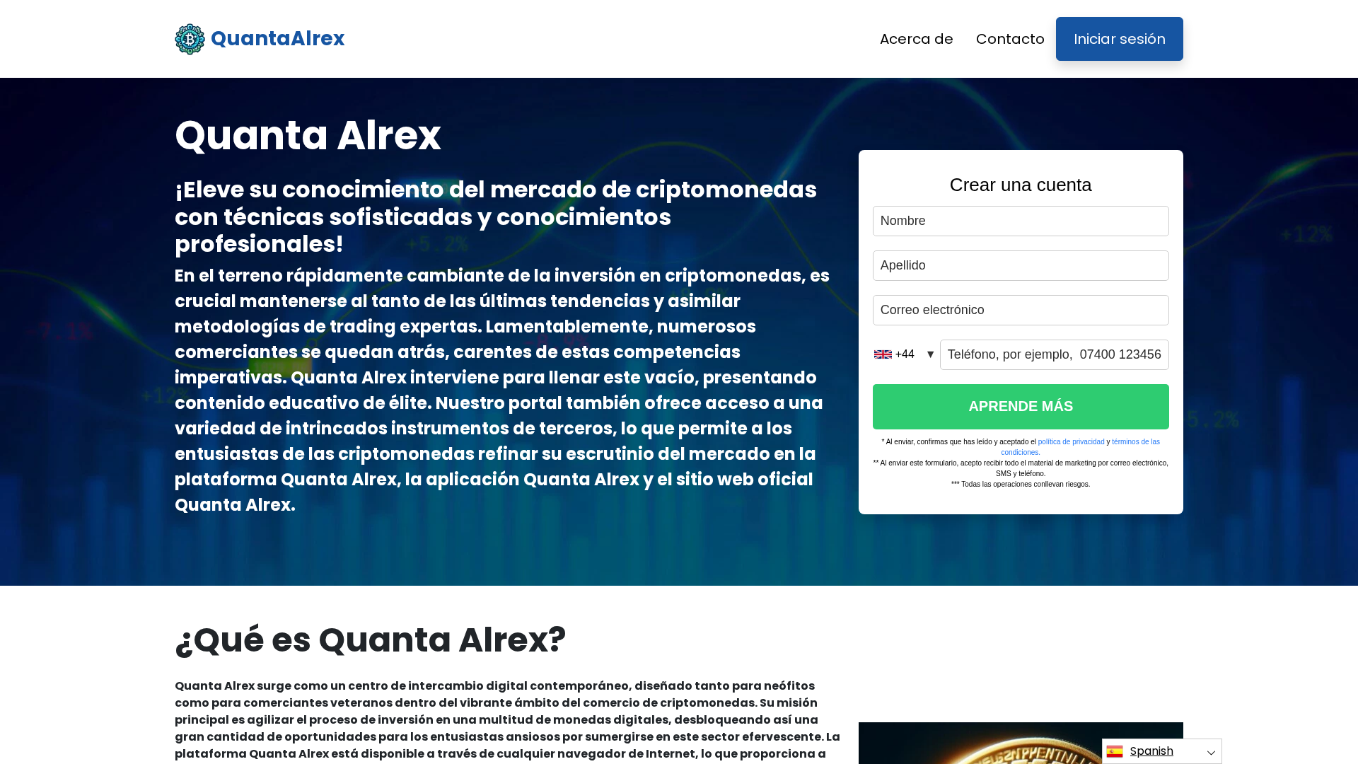 Screenshot of quantaalrex.app