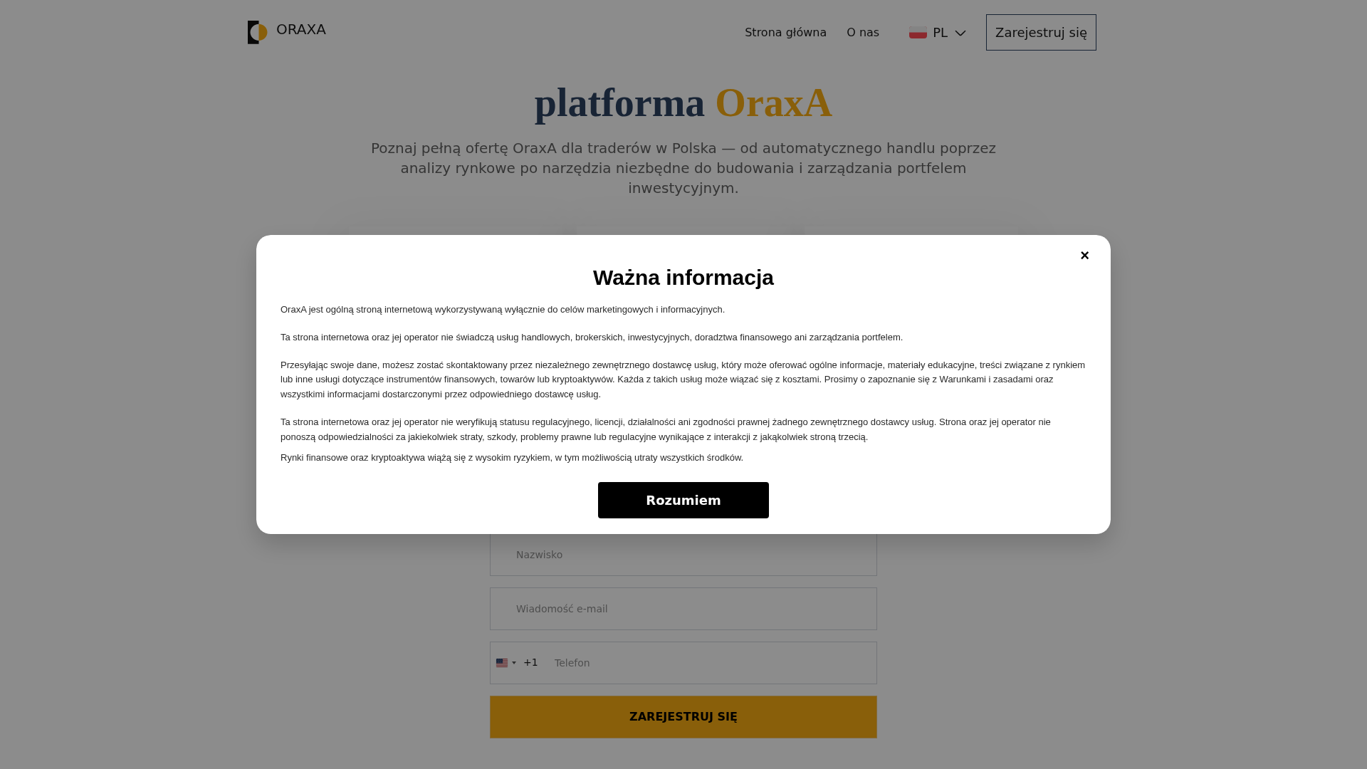 Screenshot of oraxa-pl.live