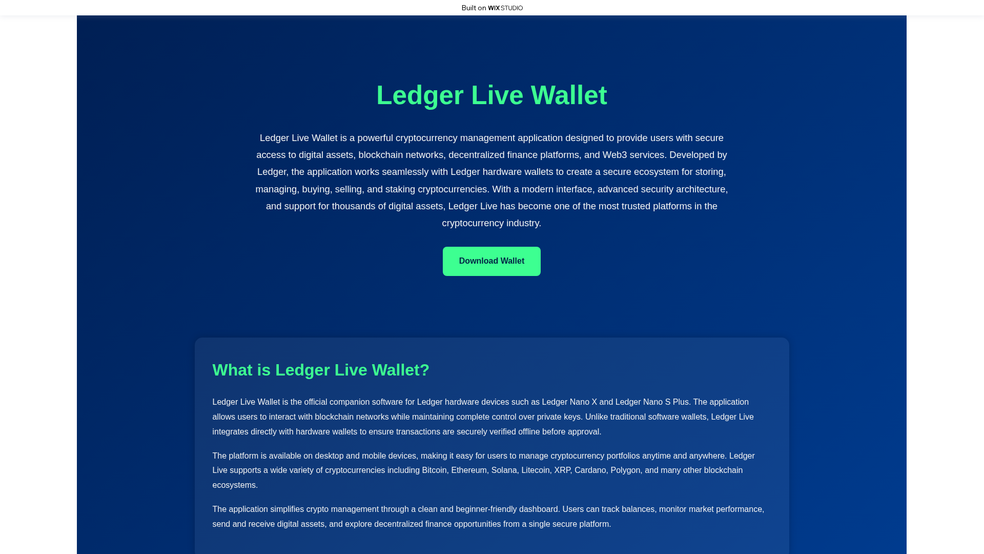 Screenshot of ledgro-liveapp.wixstudio.com