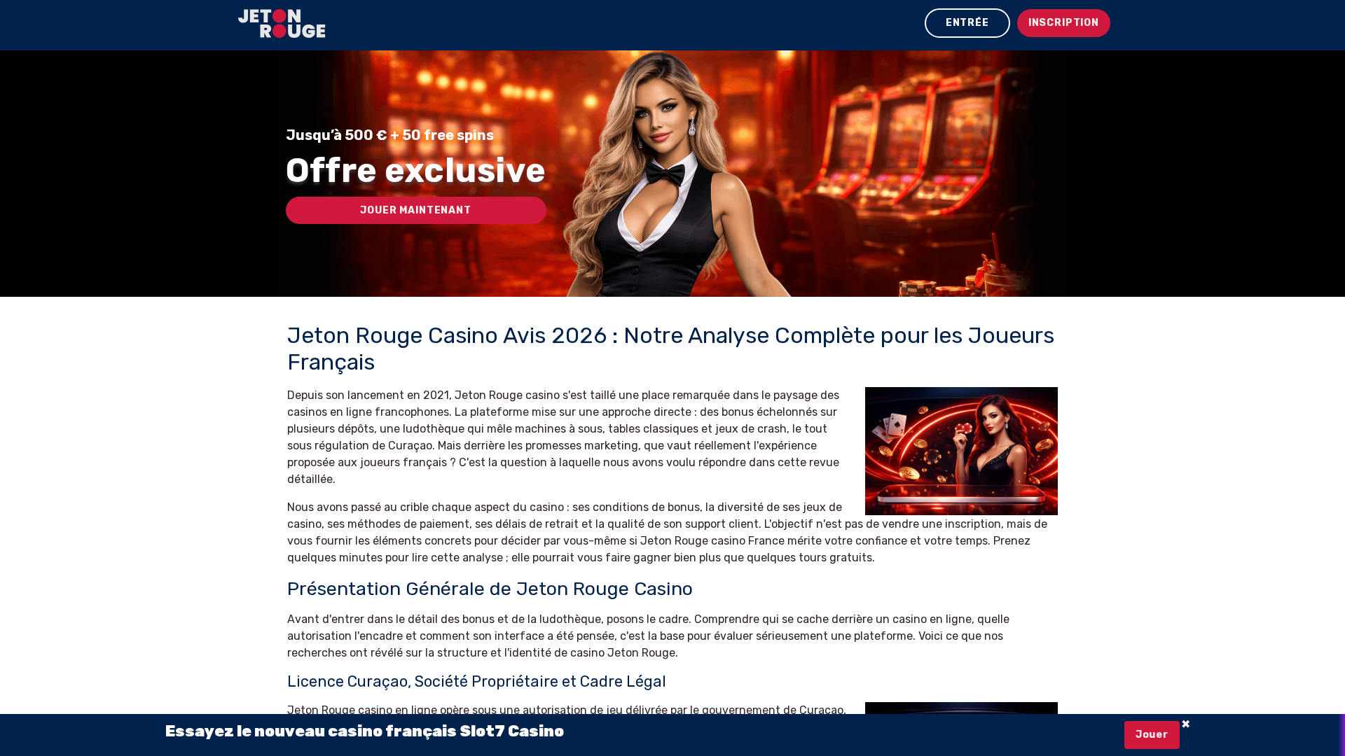 Screenshot of casinos-jeton-rouge.com