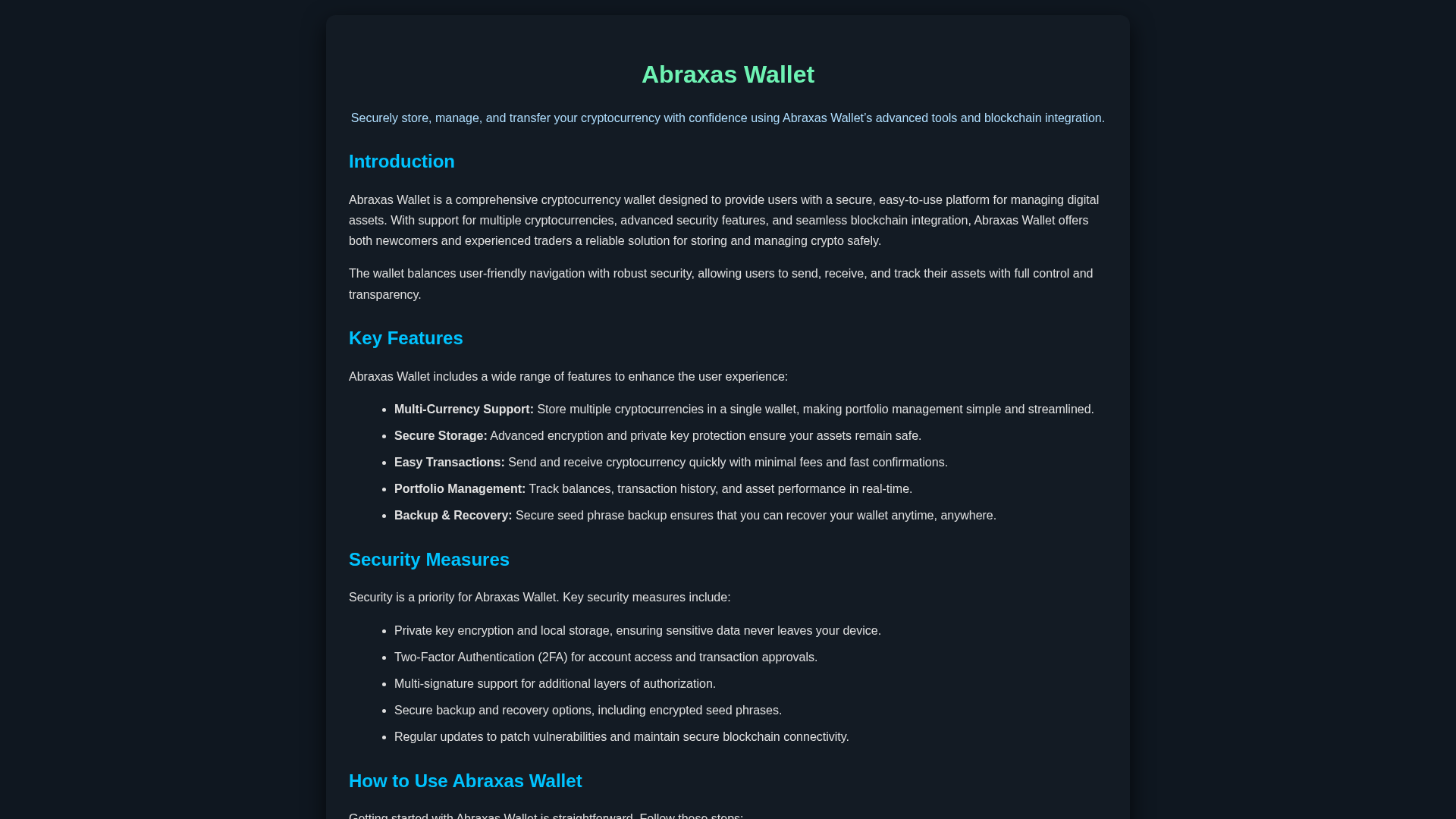 Screenshot of abra-xas-wallet-usa.pages.dev