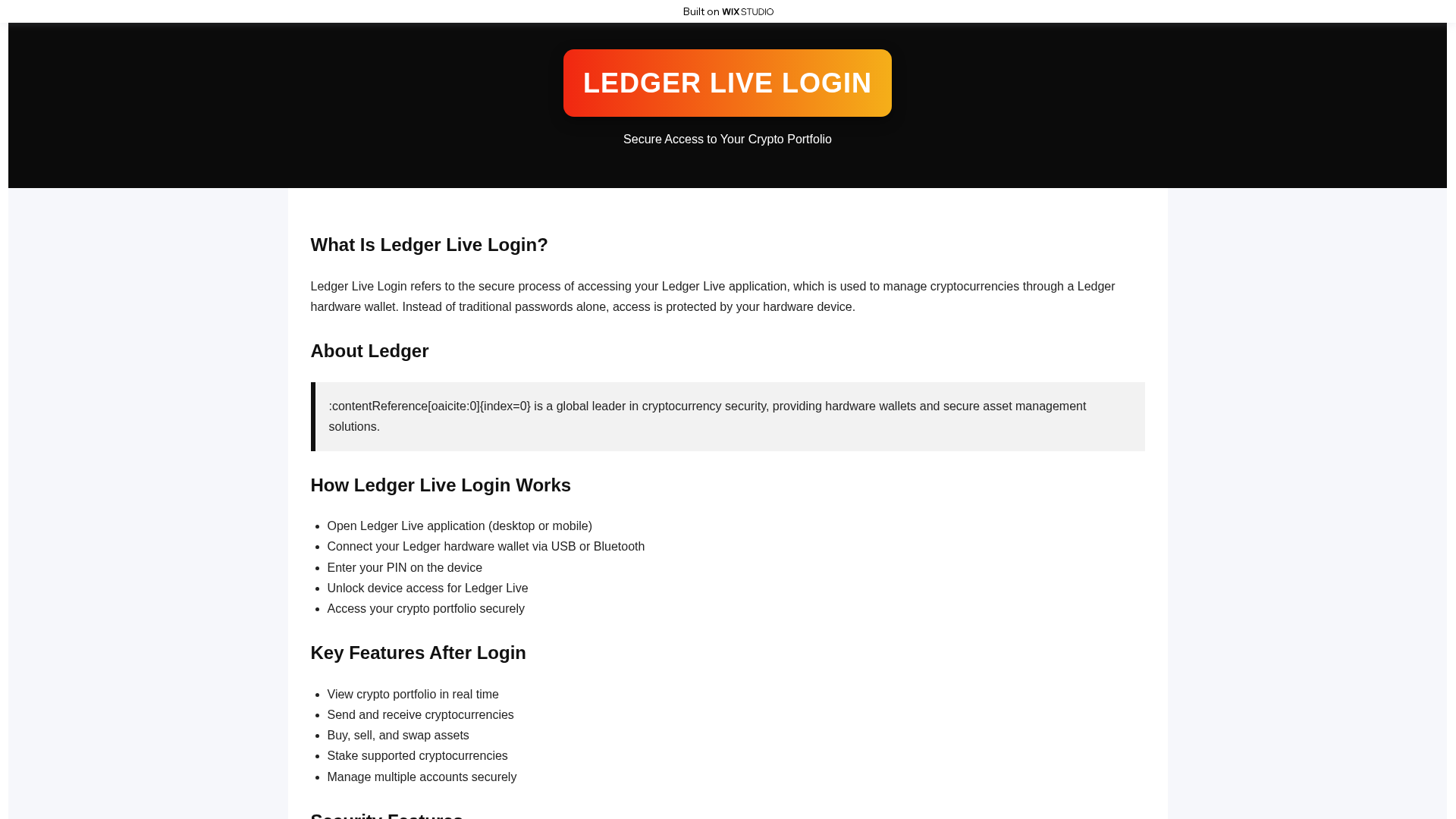 Screenshot of apps-live-logn.wixstudio.com