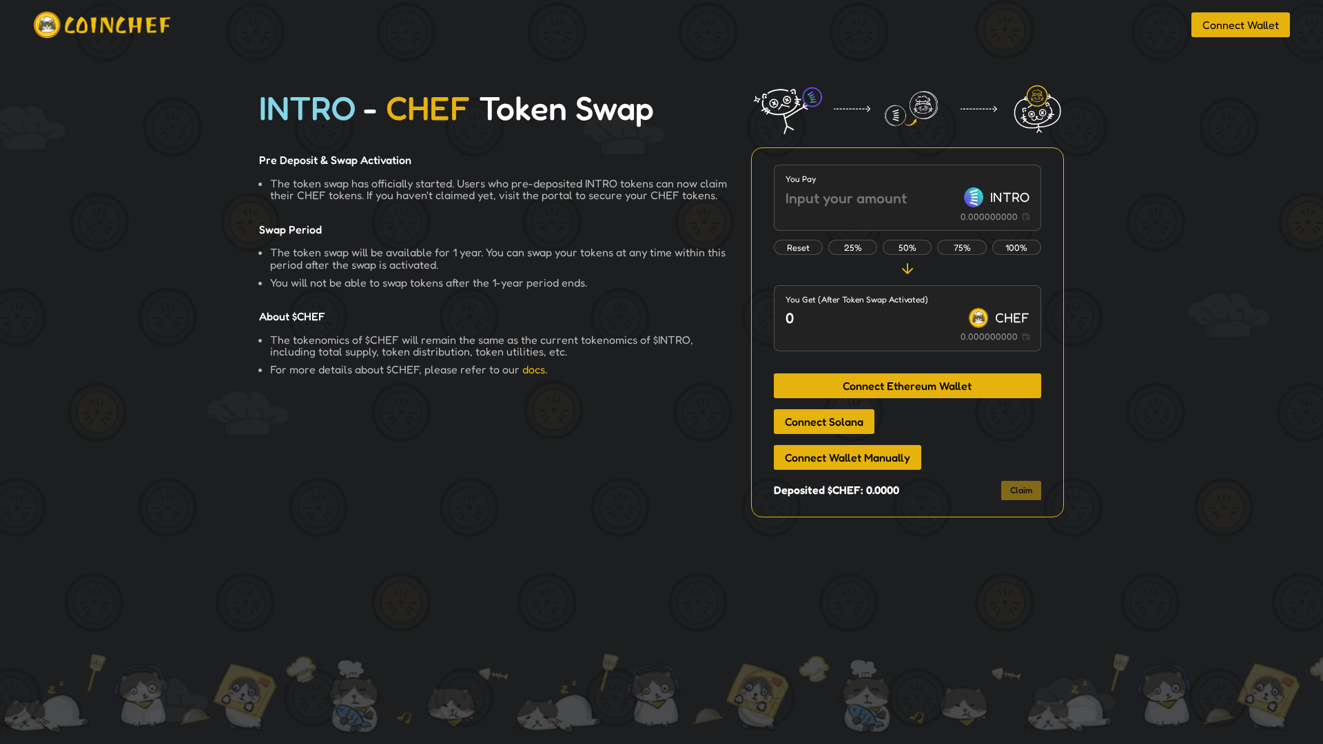 Screenshot of tokenswap-coinchef.pages.dev
