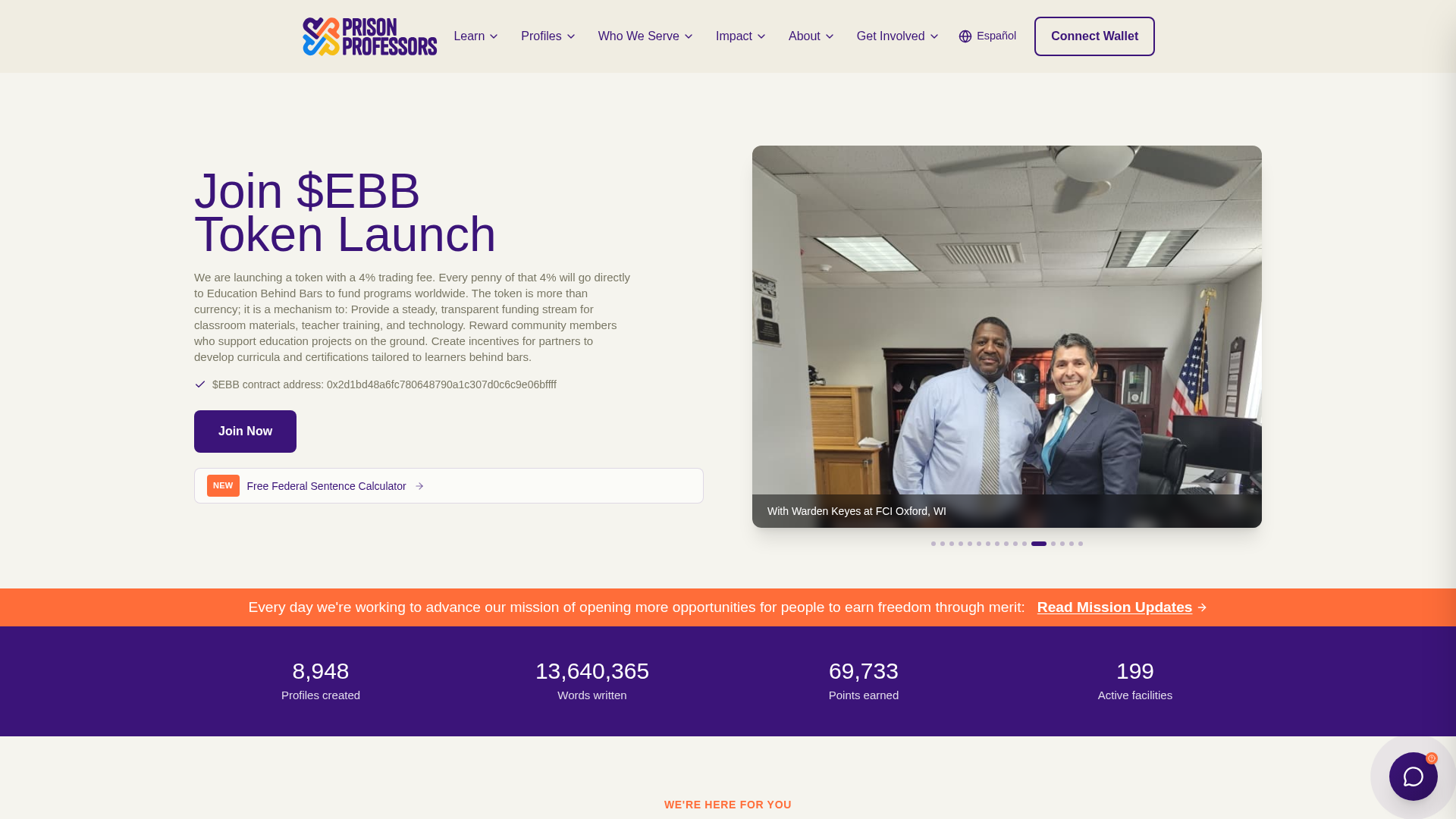Screenshot of ebblaunch.com