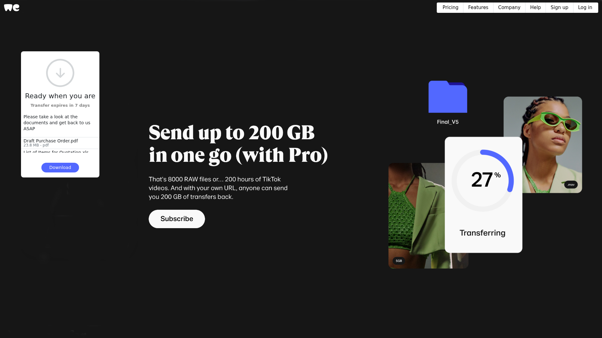 Screenshot of wetransfer-mu.vercel.app