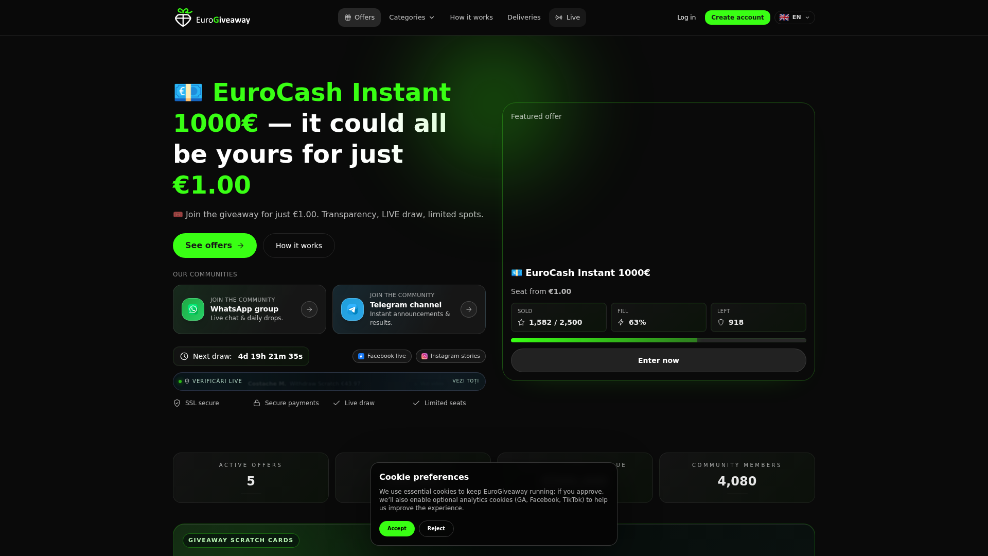 Screenshot of eurogiveaway.org