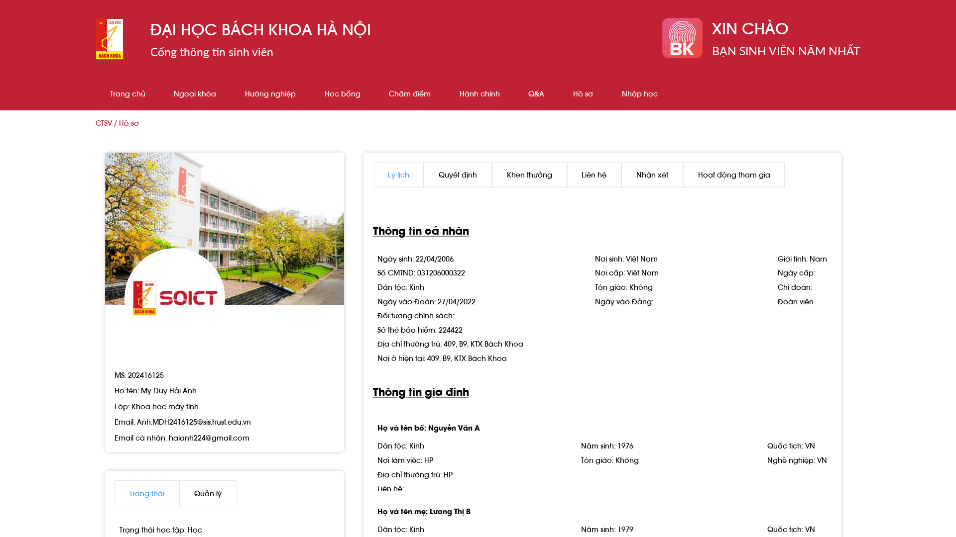 Screenshot of it2000hust202416125.id.vn