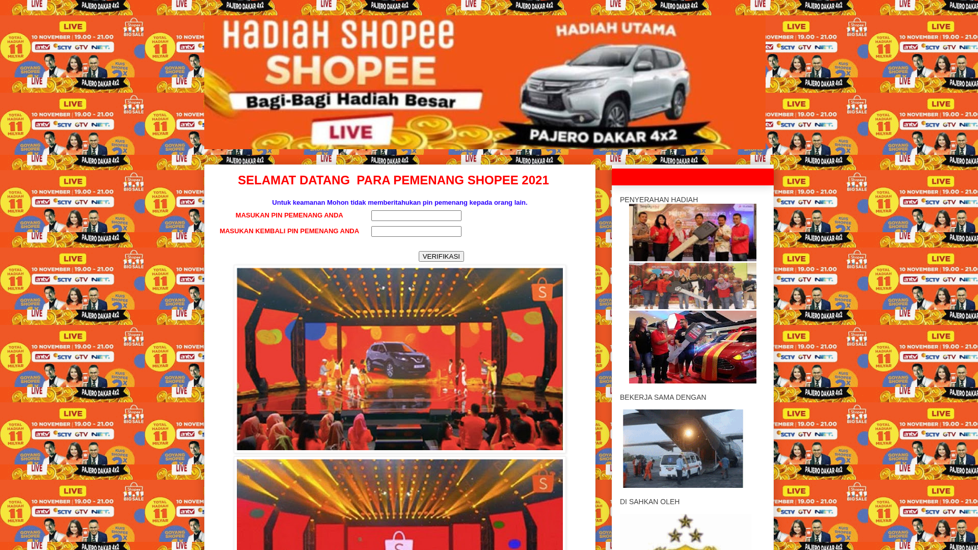 Screenshot of www.hadiah-undian-shopee2021.blogspot.com
