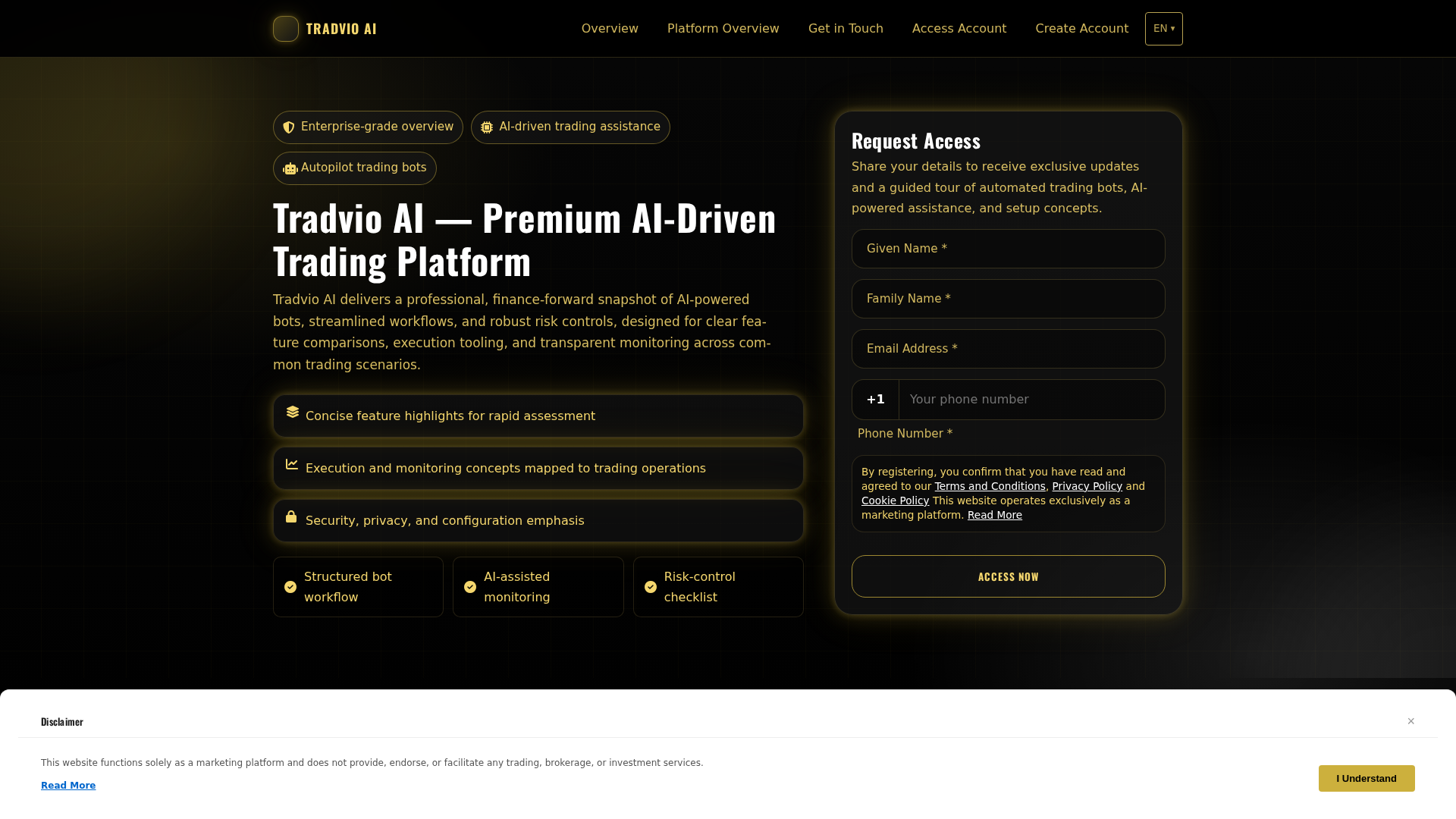 Screenshot of tradvioai.shop