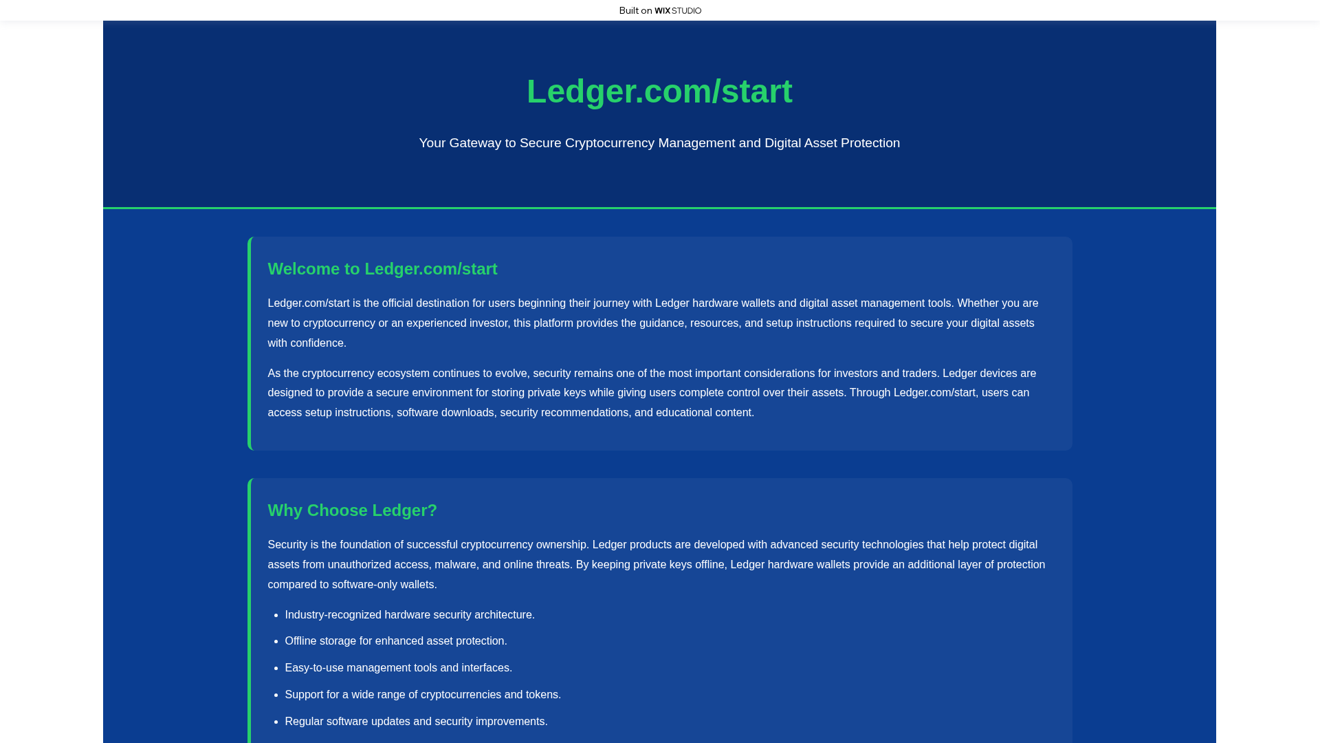 Screenshot of startdcore-ledzercn.wixstudio.com