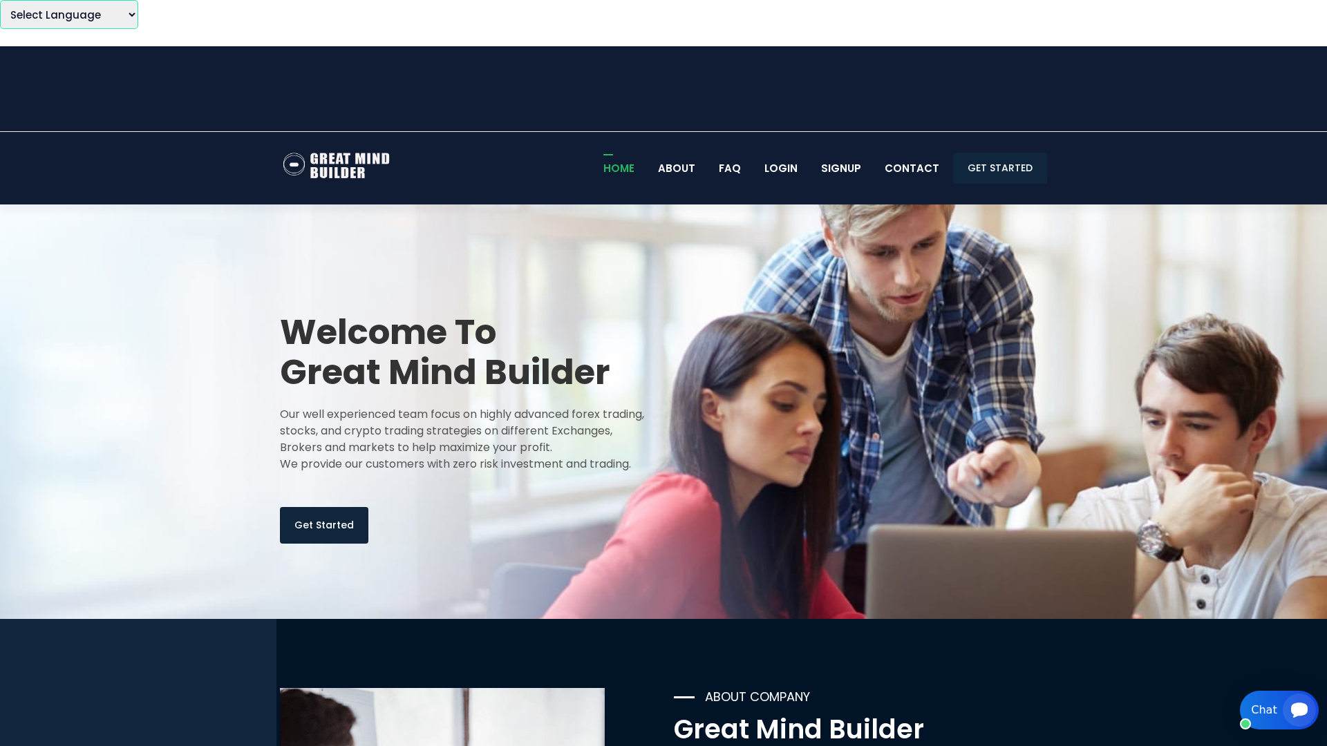 Screenshot of greatmindcapital.com