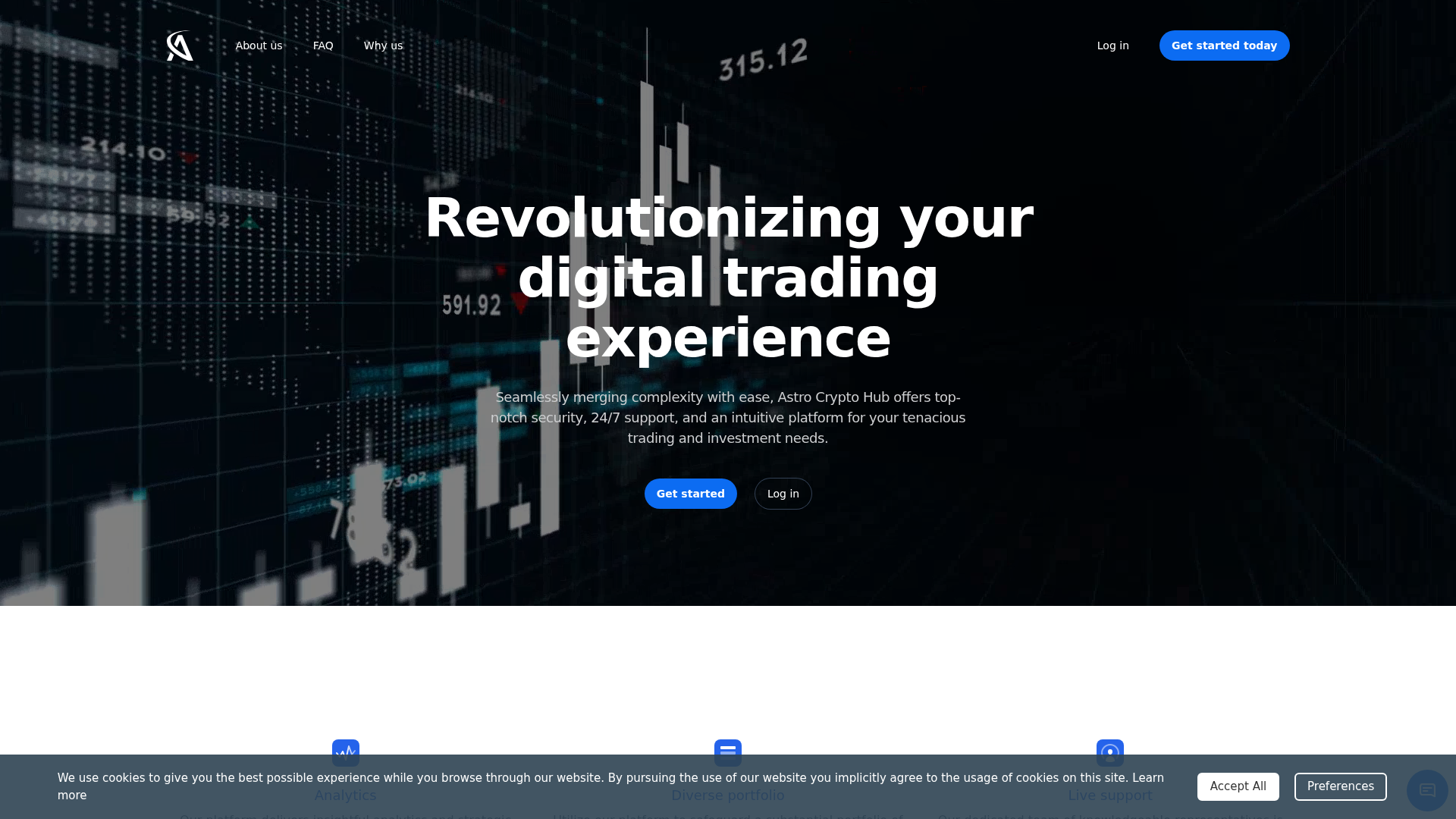 Screenshot of astrocryptohub.live