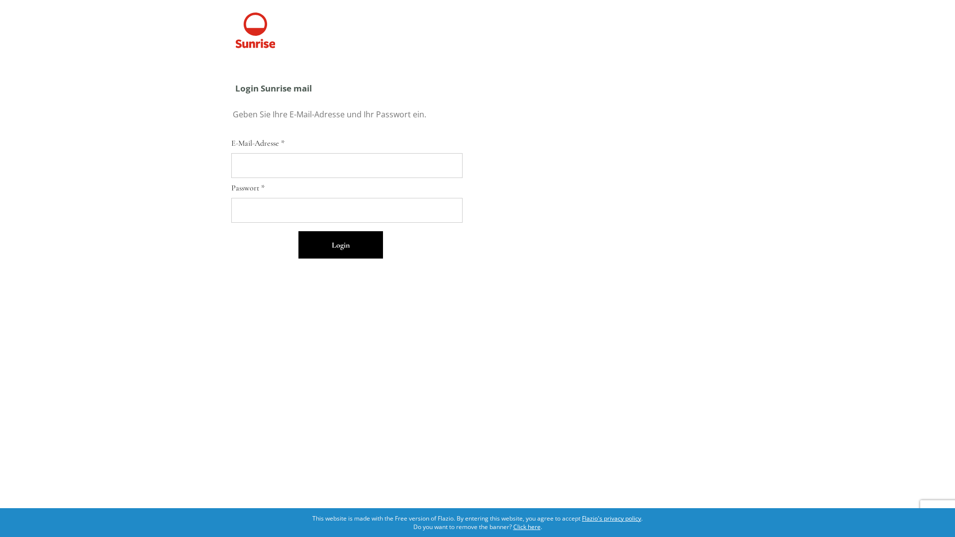 Screenshot of sunrisemailweb.flazio.com