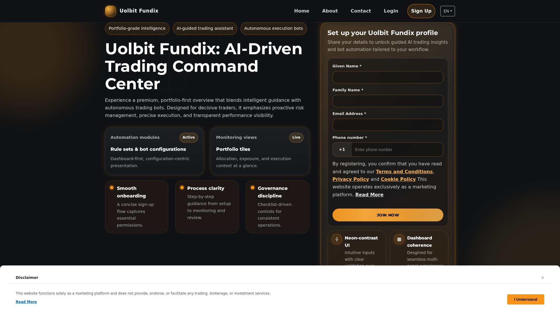 Screenshot of uolbit-fundix.digital
