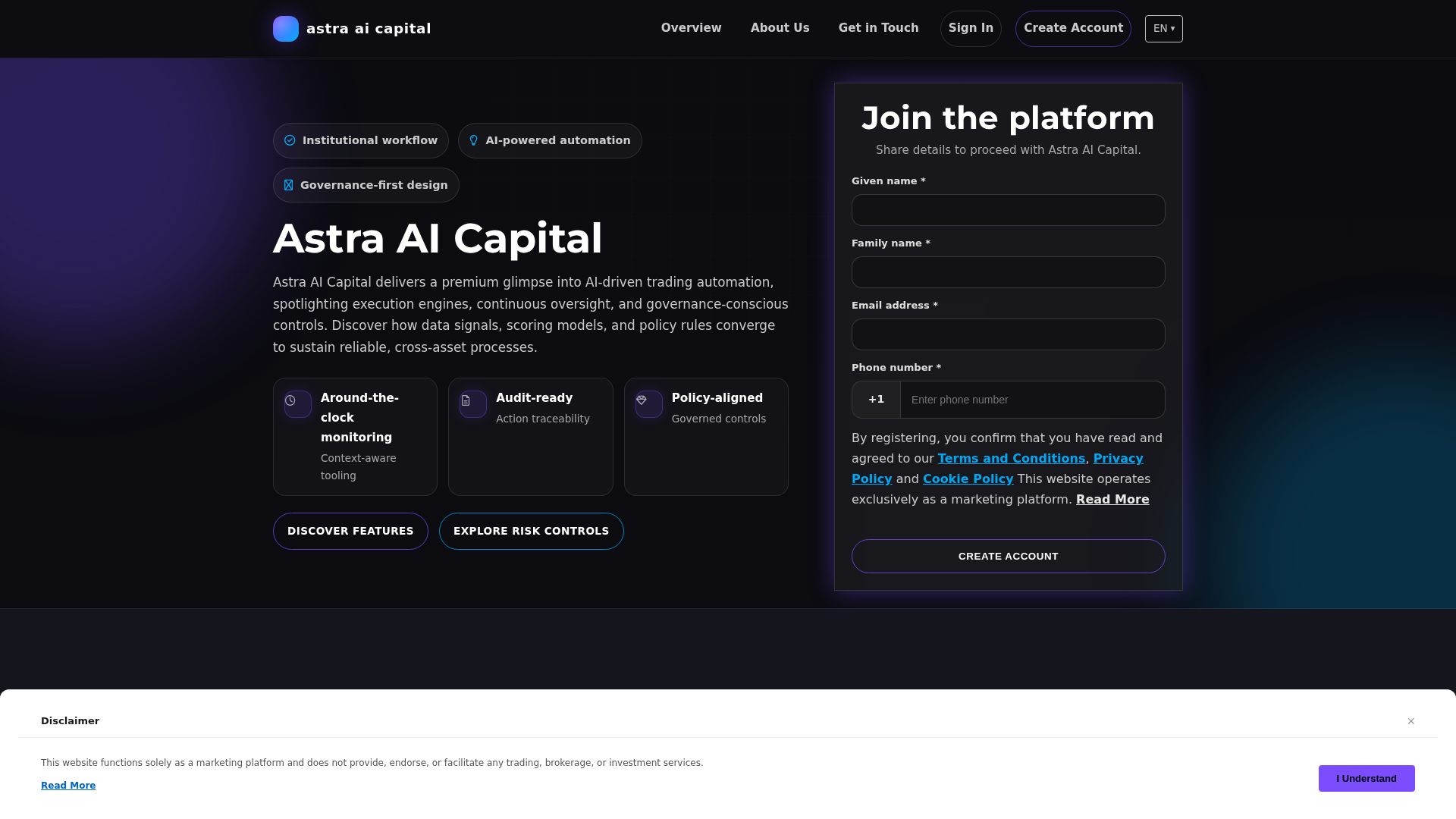 Screenshot of astraaicapital.pro
