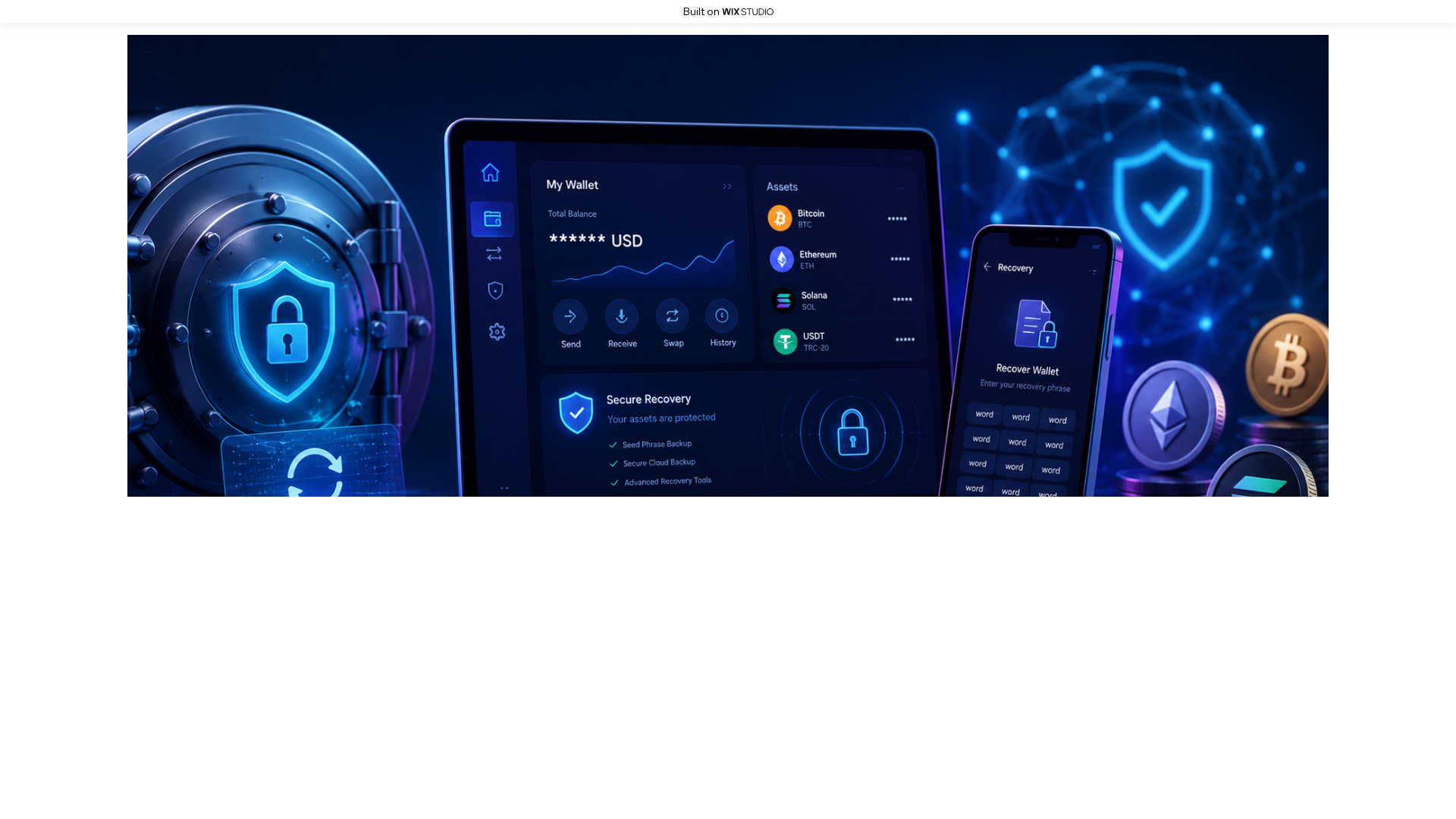 Screenshot of recoverywallettool.wixstudio.com