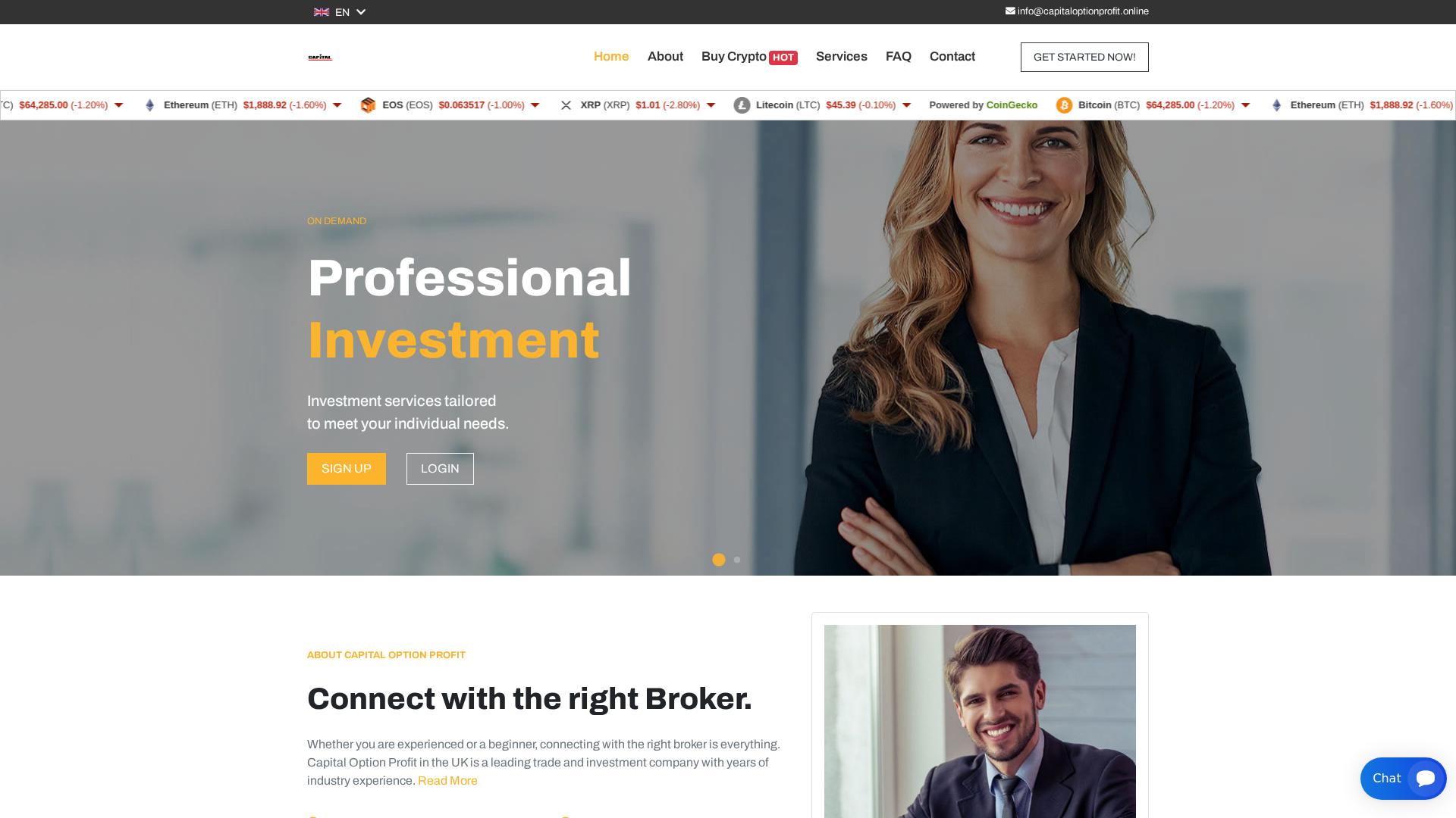 Screenshot of capitaloptionprofit.com