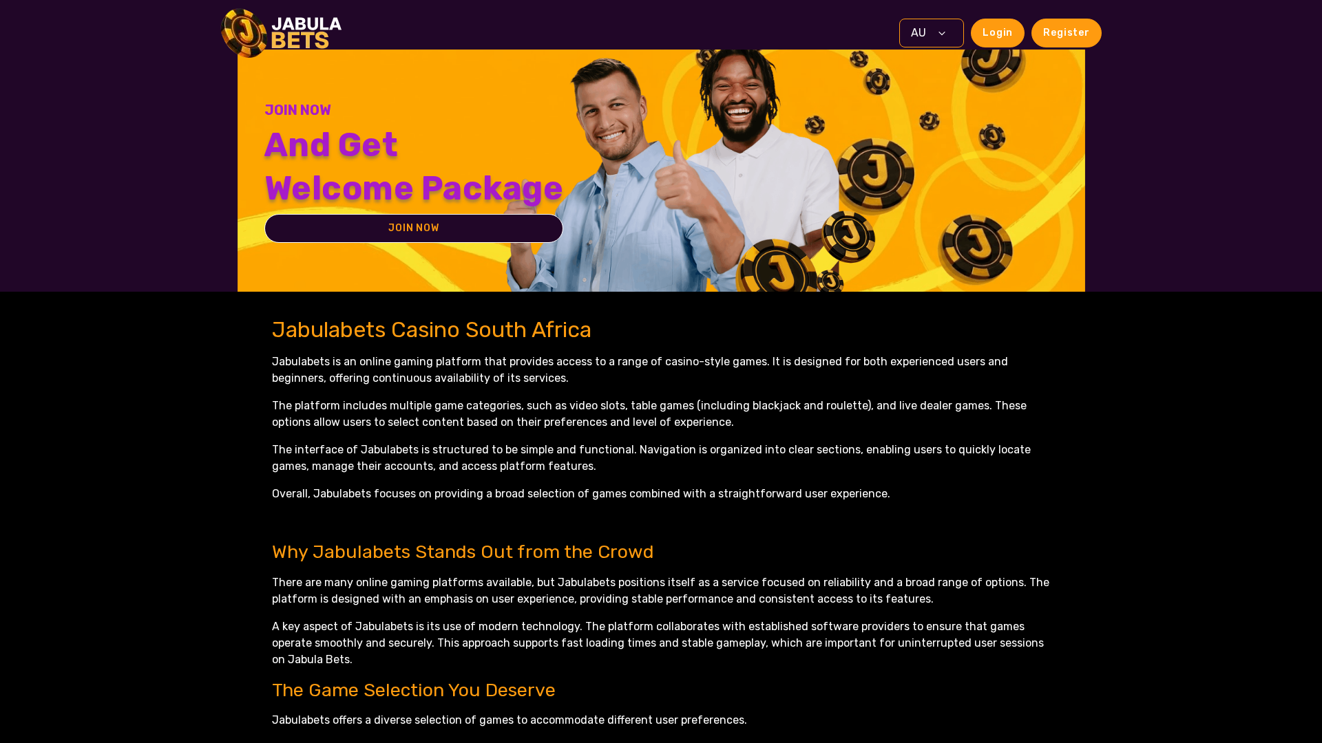 Screenshot of jabulabet-casino.com