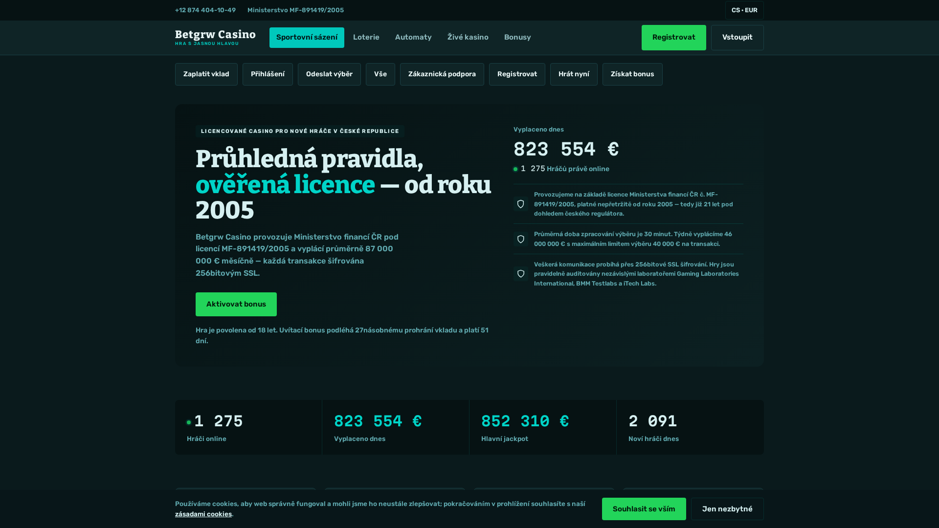 Screenshot of betgrw.cz