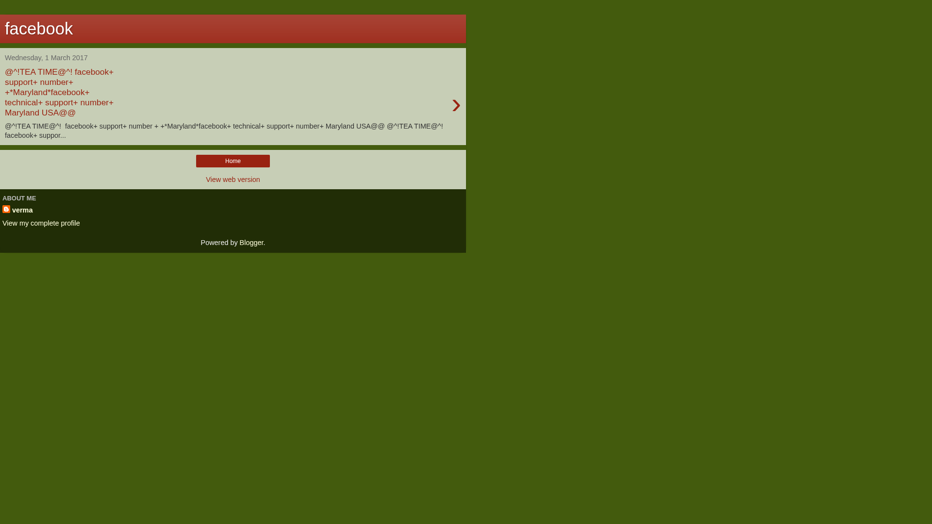 Screenshot of www.facebookcustomersupportnumber25.blogspot.com