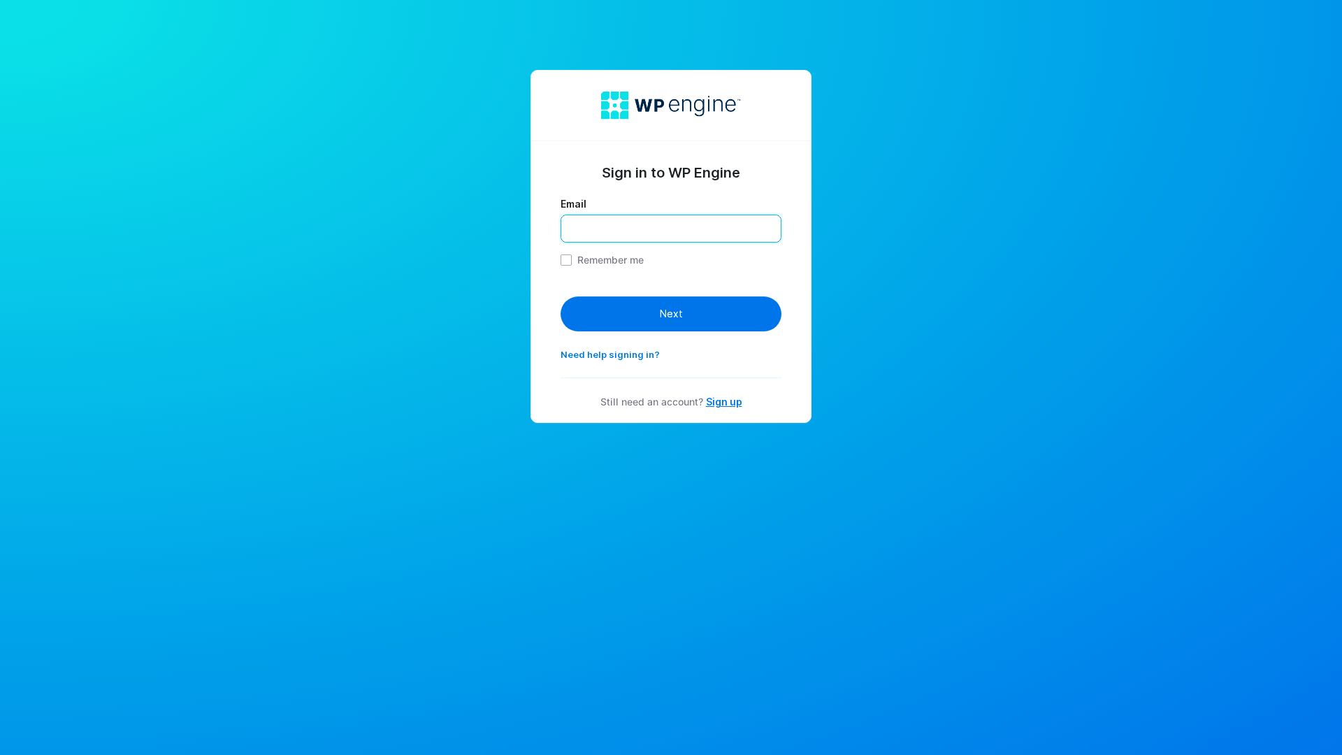 Screenshot of identity.wpenqine.com