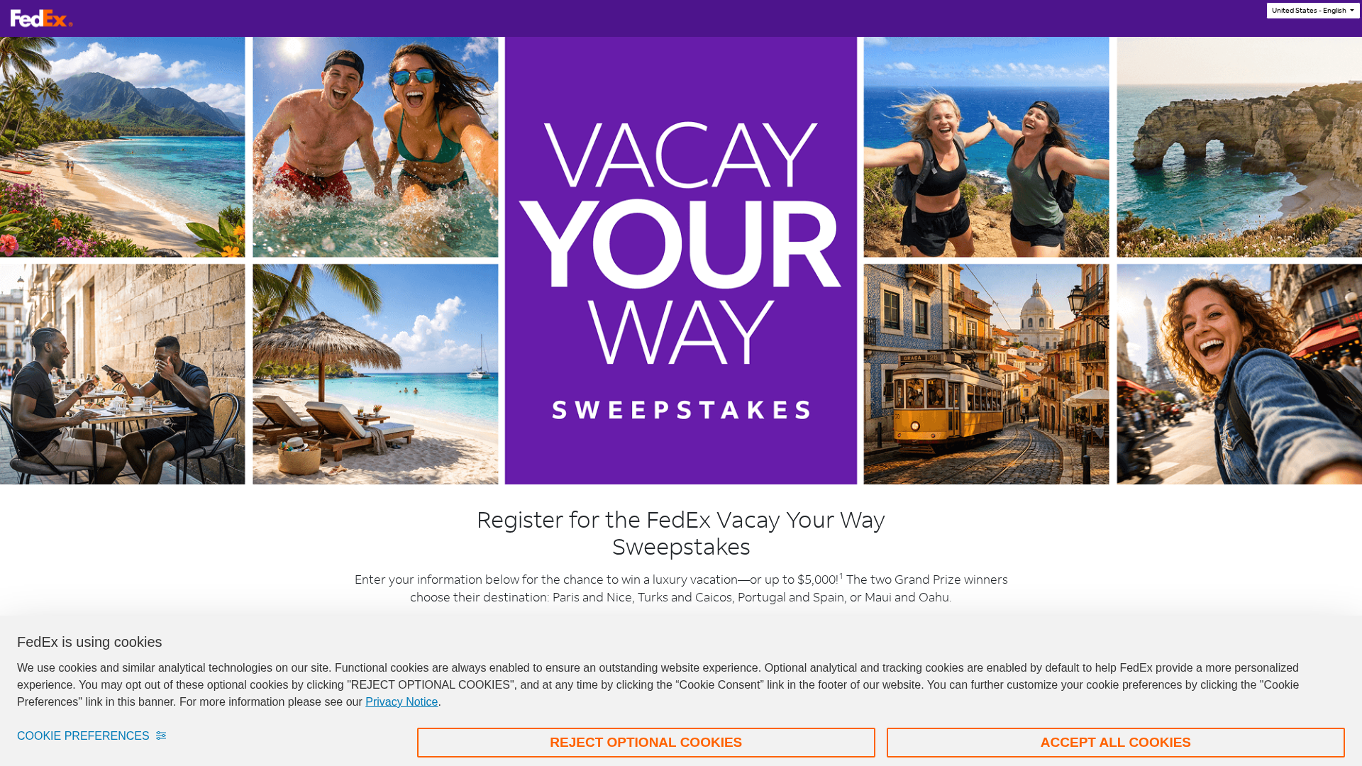 Screenshot of vacayyourwayadventureawaits.com