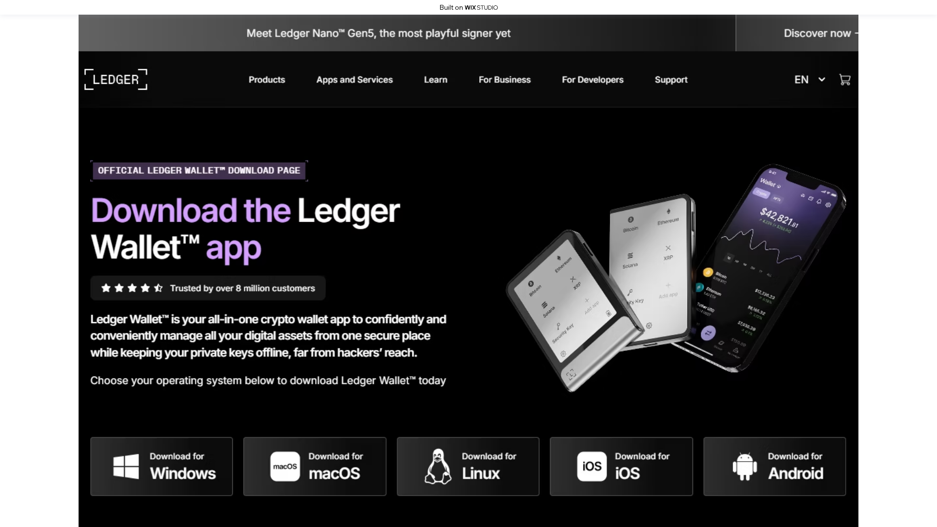Screenshot of en-desktop-us.wixstudio.com