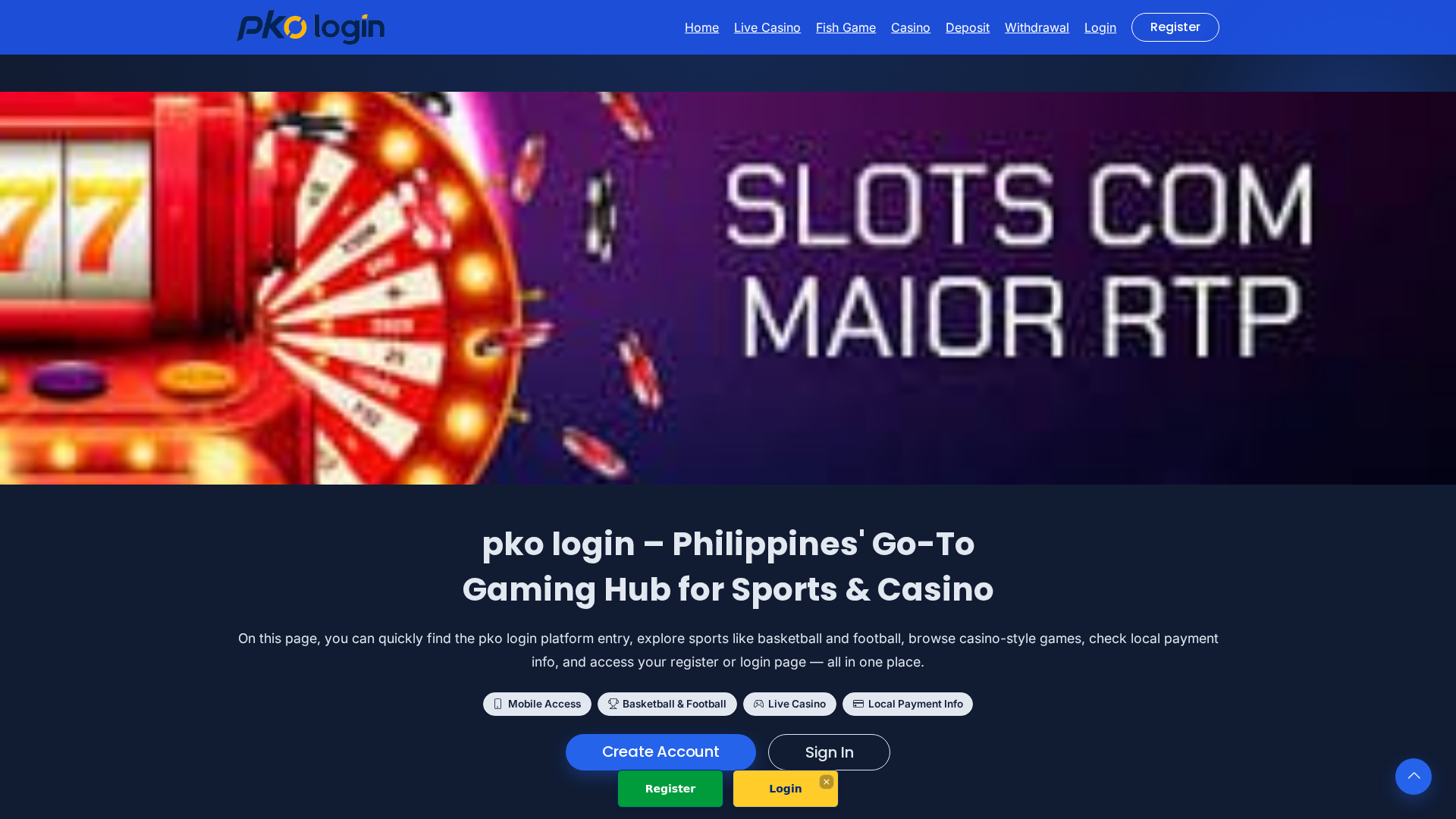 Screenshot of pkologin.app