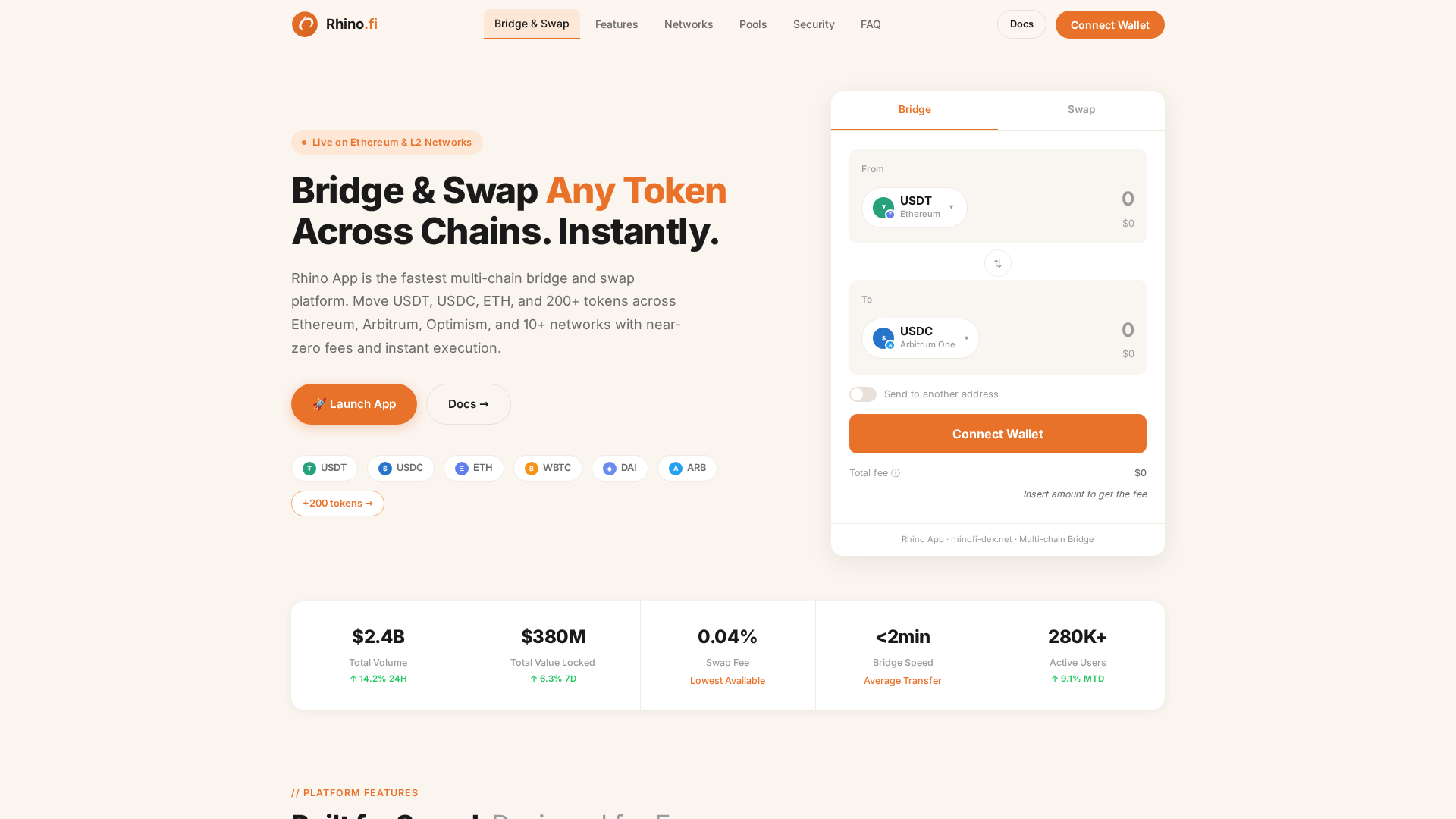 Screenshot of rhinofi-dex.net