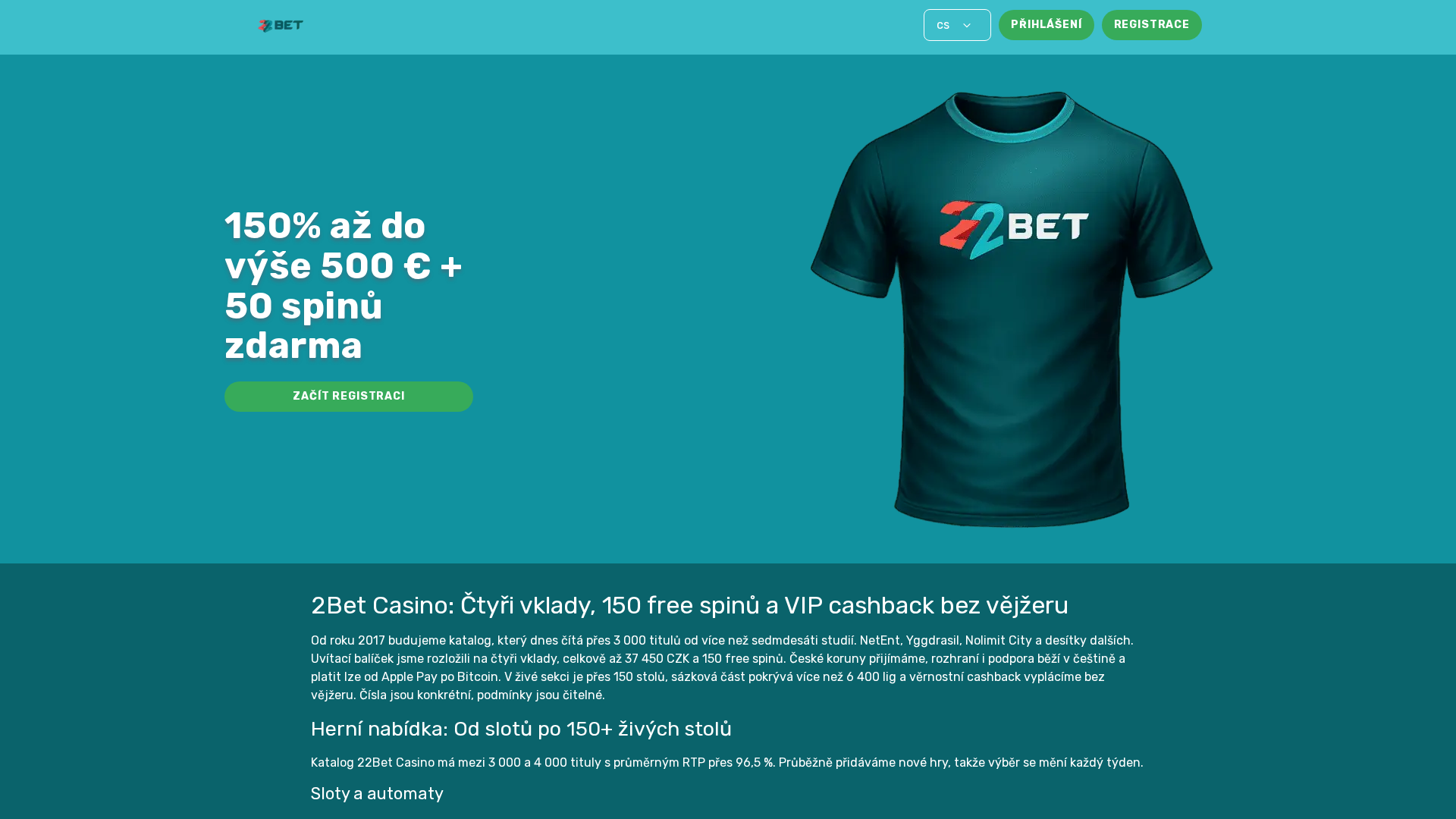 Screenshot of 22bet-casino-cz.net