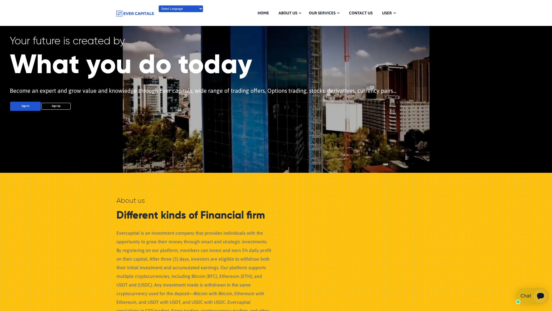 Screenshot of evercapitals.com