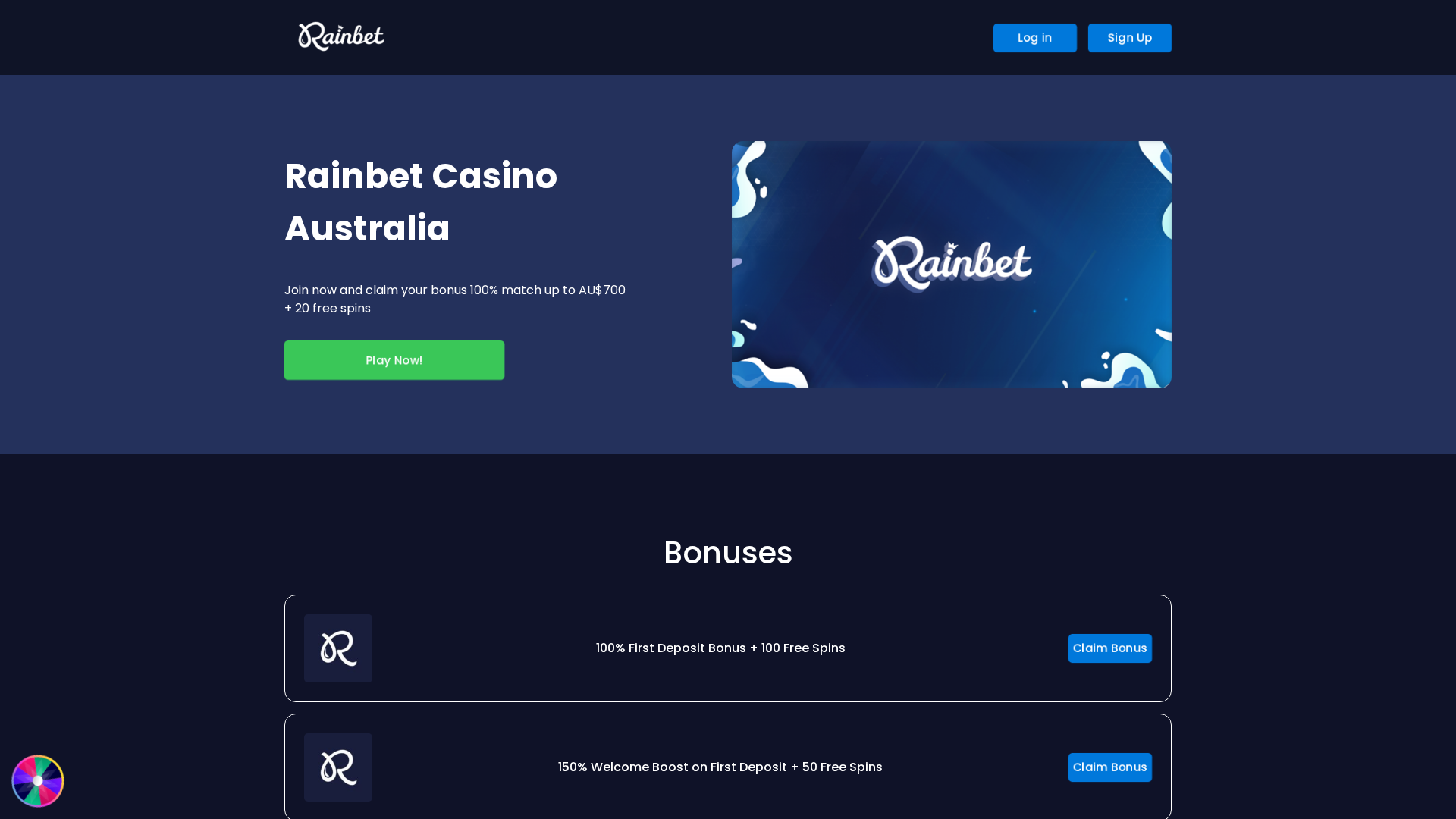 Screenshot of rainbet-casinoaus.com